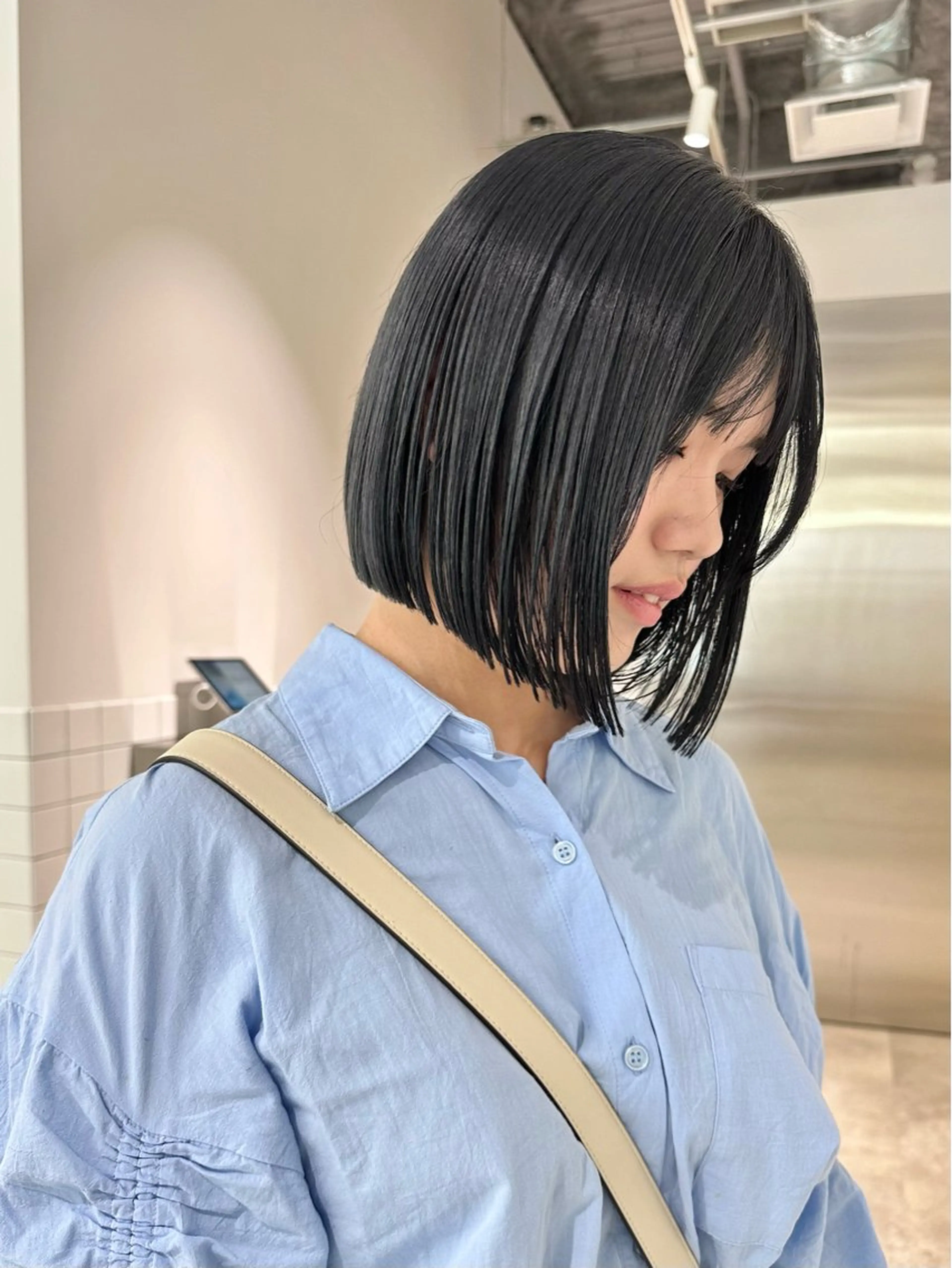 ショート ヘアカラー トリートメント iroha半個室 大阪/ボブ/縮毛矯正のヘアスタイル