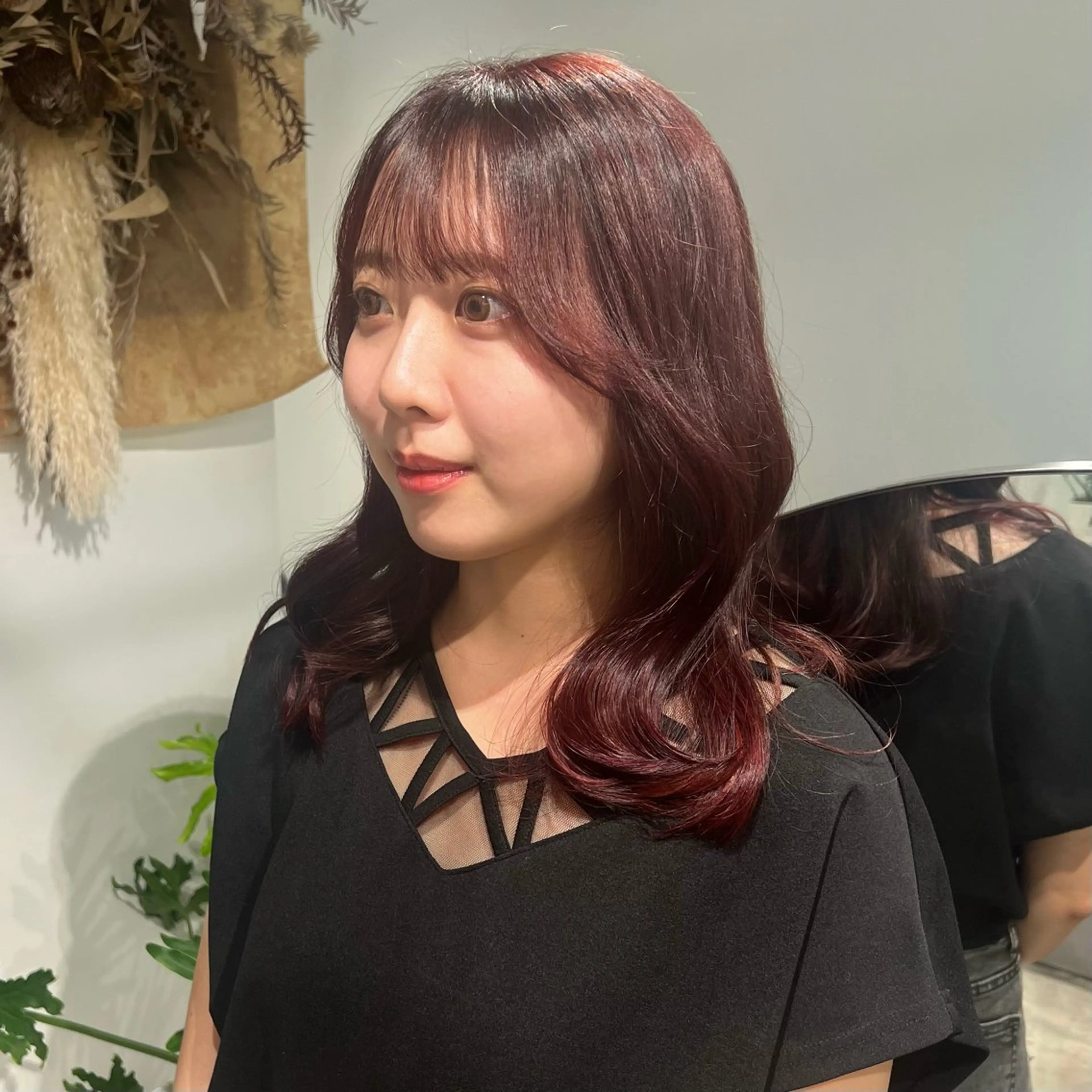 セミロング カラー パーマ セミロングパーマ gigs＋所属・東 ちひろのヘアスタイル