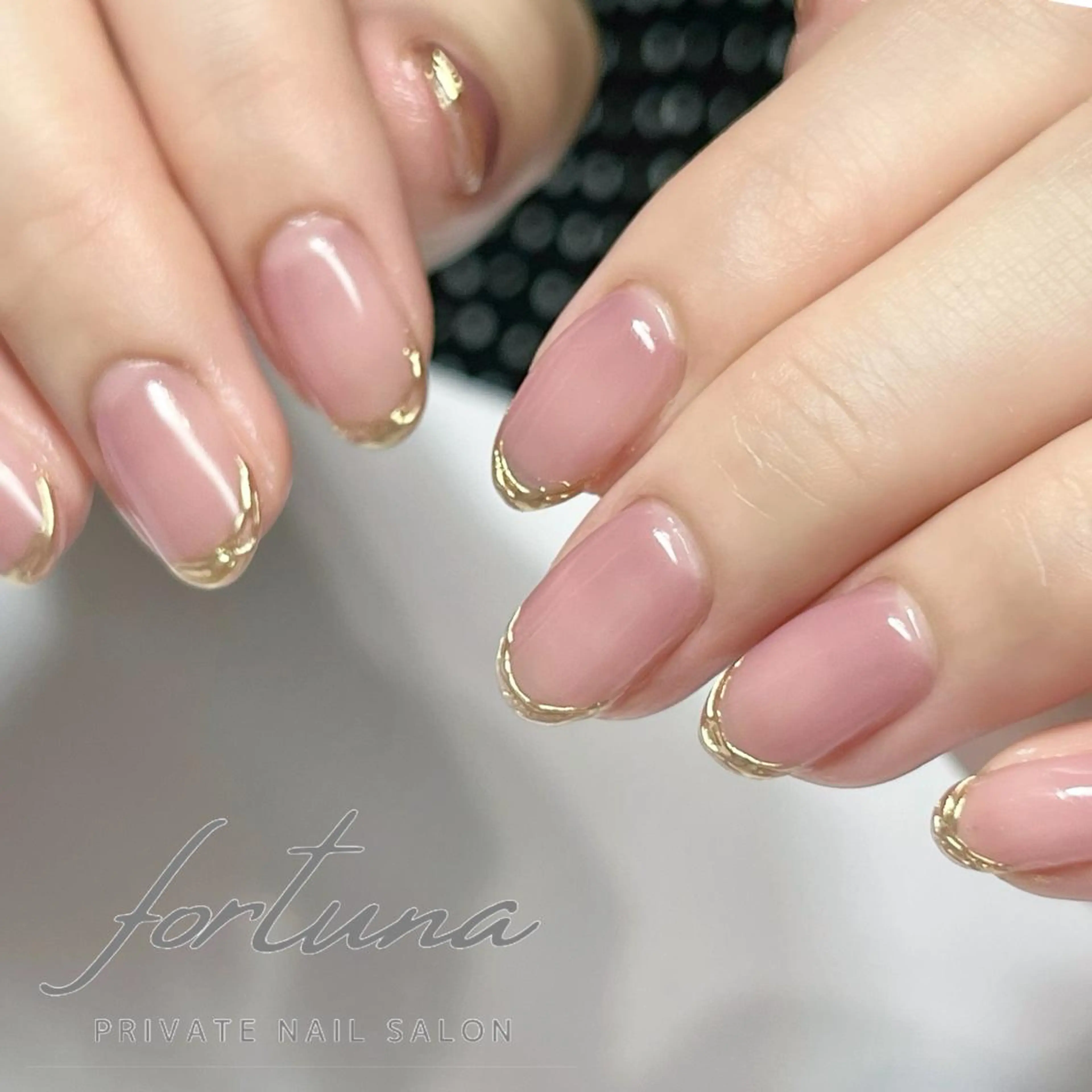 ネイル フレンチネイル ミラーネイル fortuna 武藤裕美のネイルデザイン