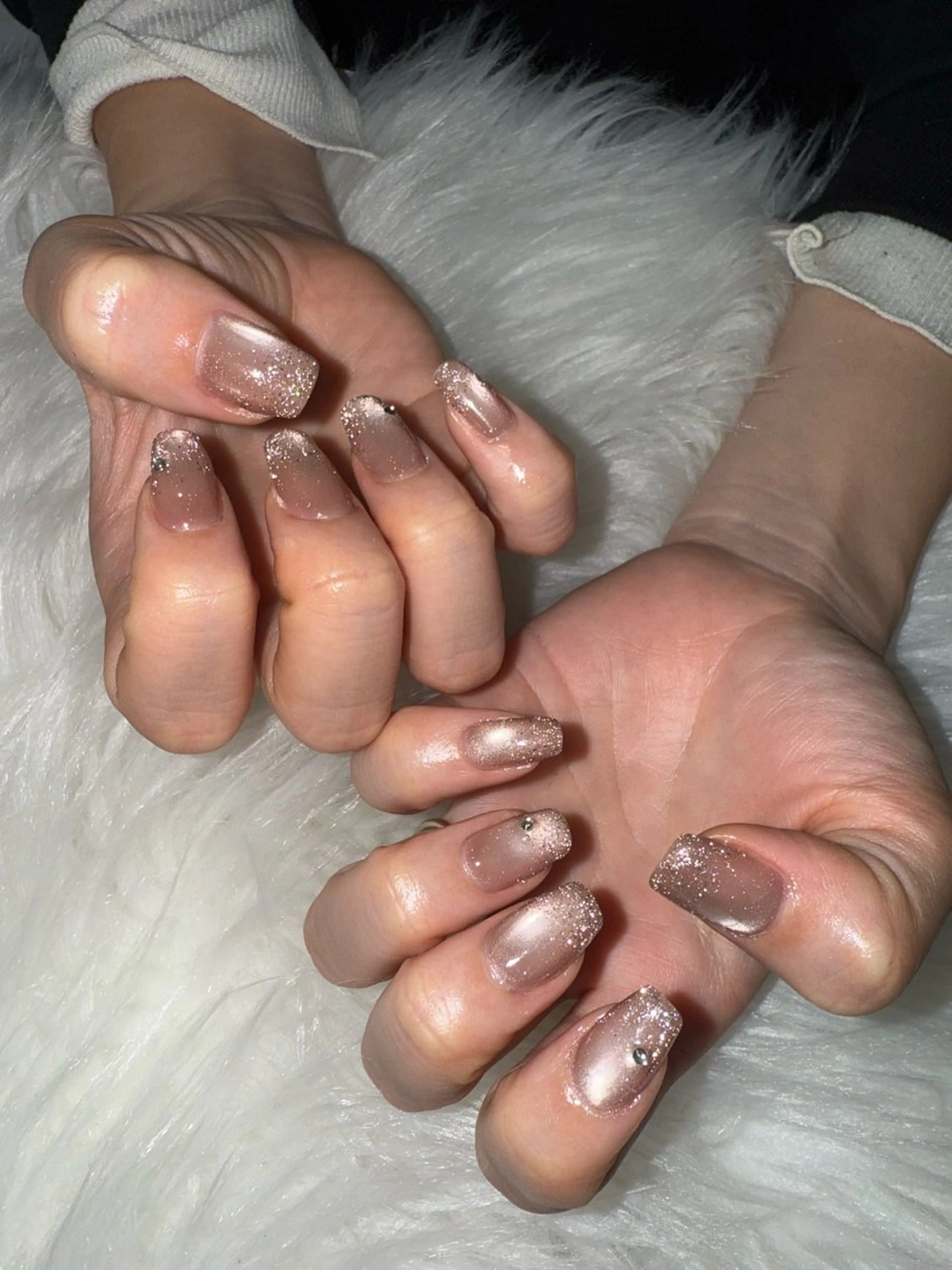 ネイル フラッシュネイル グラデーション マグネットネイル シンプルネイル Luana nailのネイルデザイン