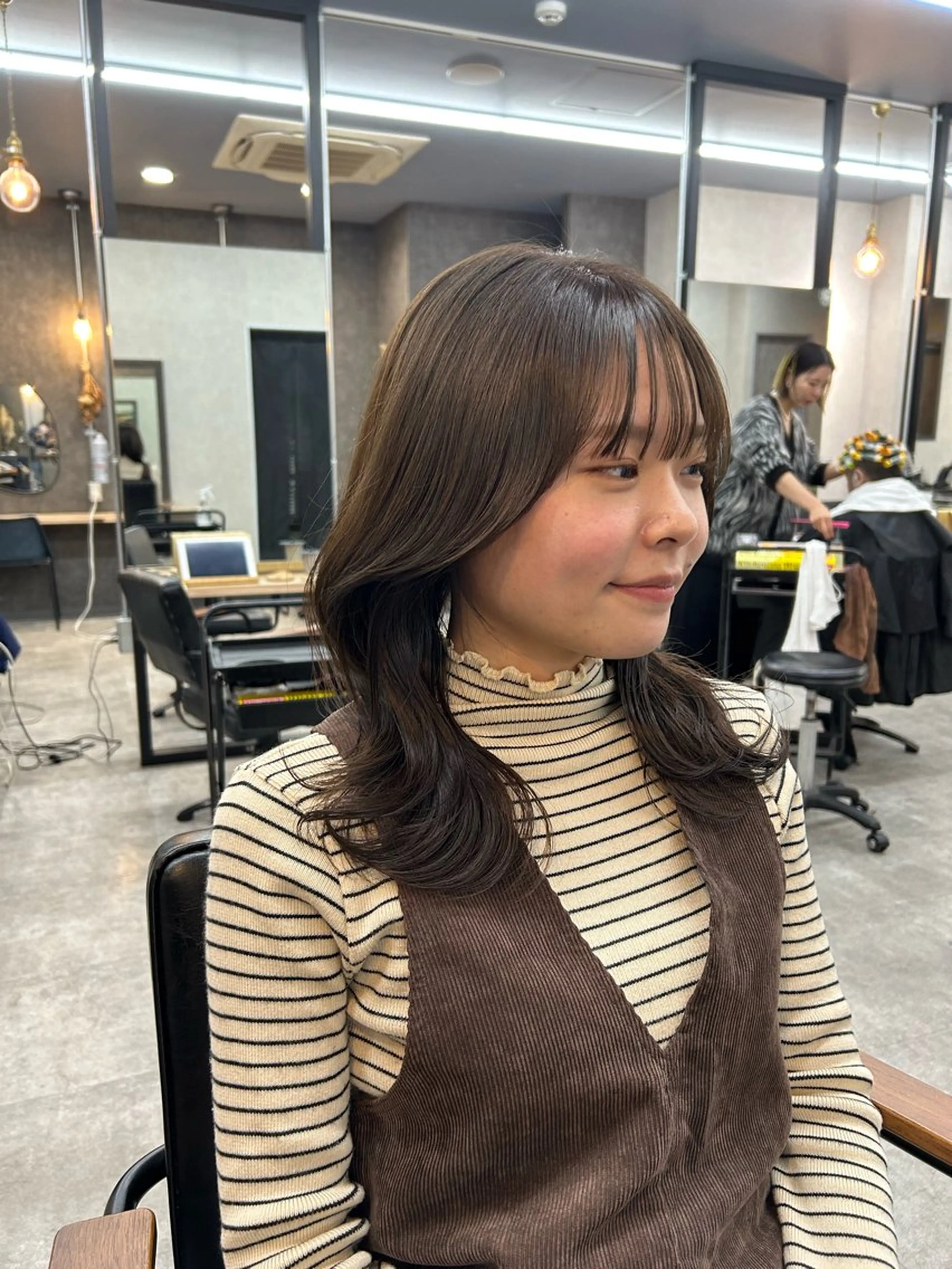 ミディアム カラー いなみね はるきのヘアスタイル
