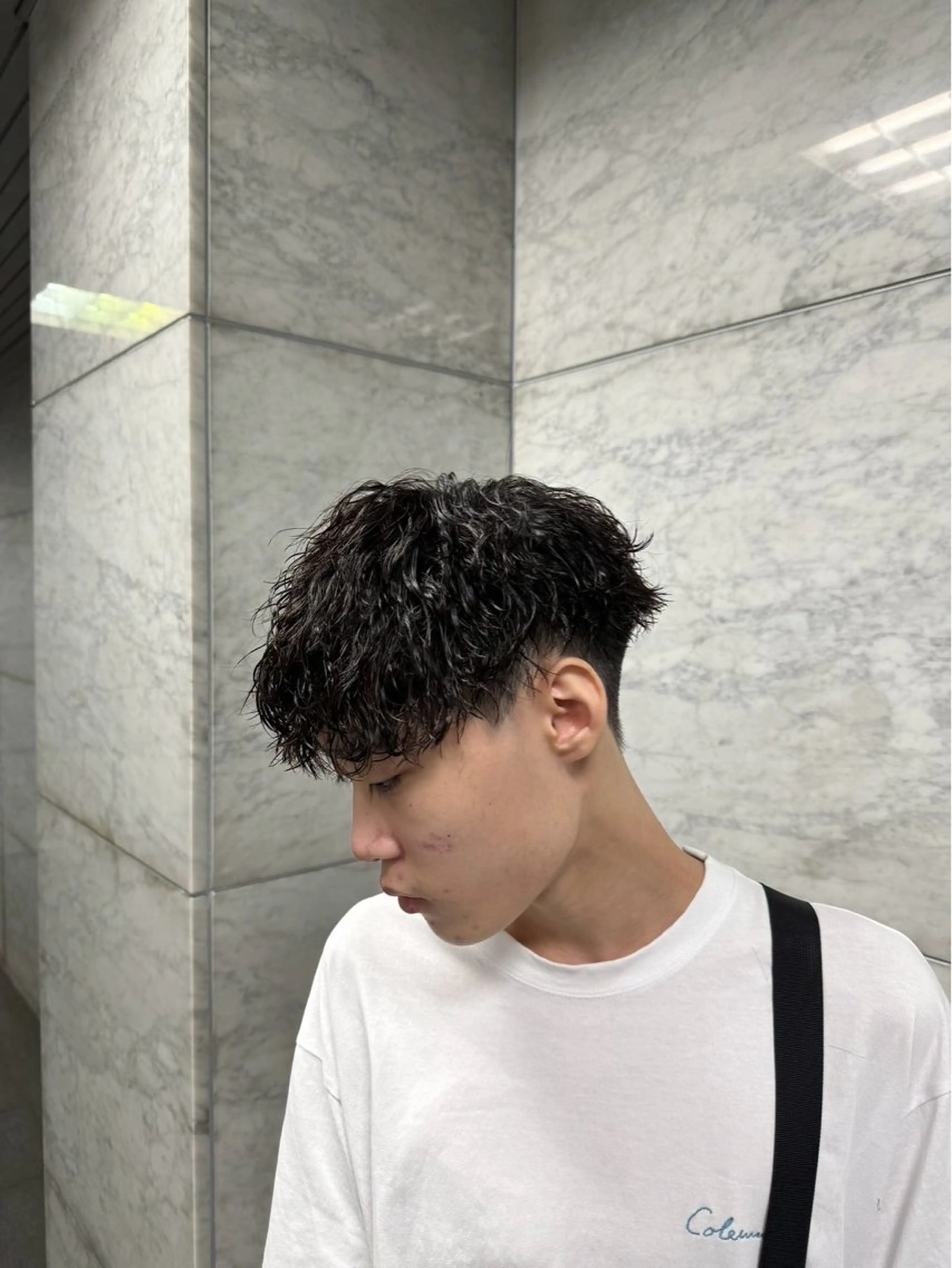 ショート パーマ メンズ メンズ/パーマ/ 京都駅/井上光のヘアスタイル