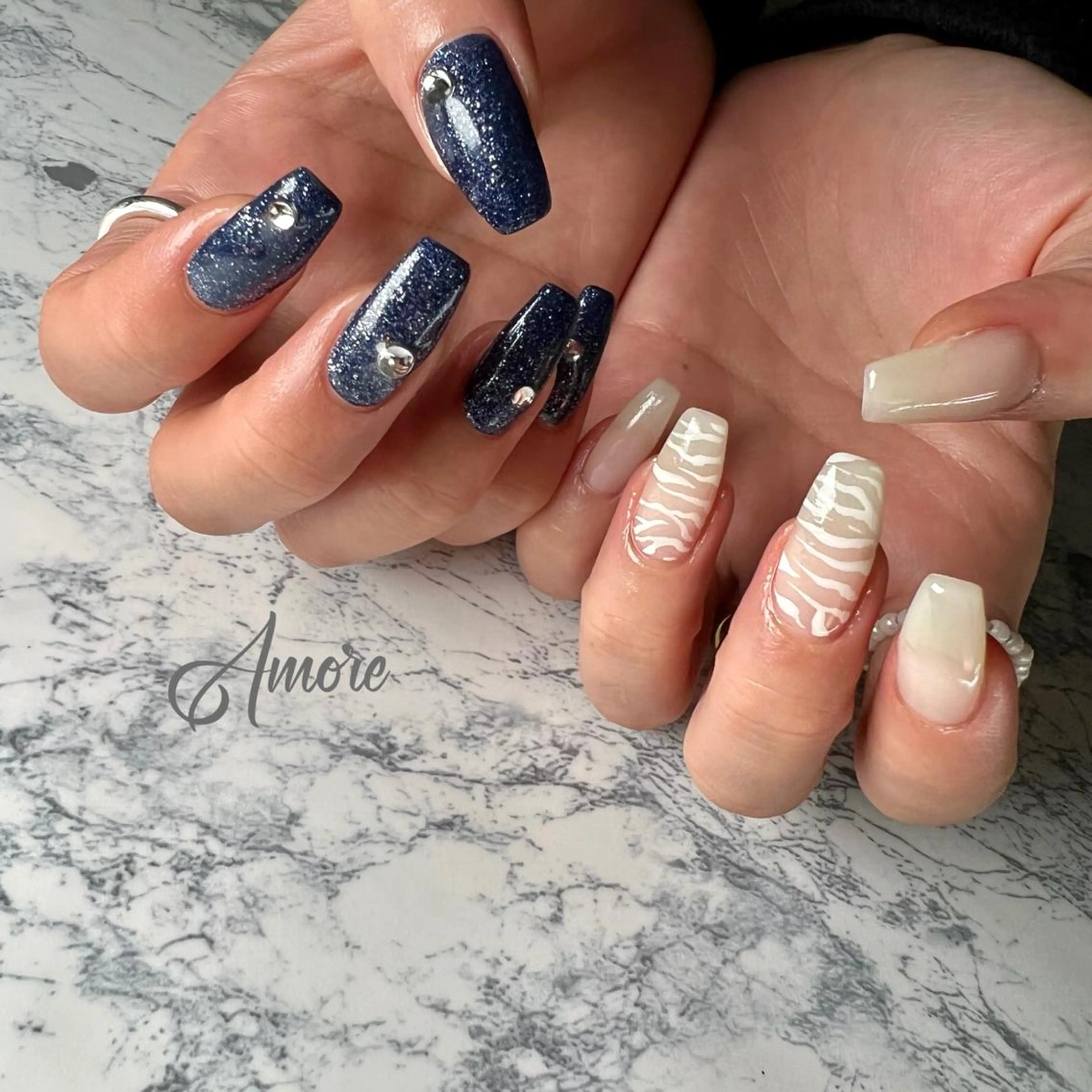 ネイル ジェルネイル 氷ネイル・うるうるネイル マグネットネイル ミラーネイル ニュアンスネイル You kyehwaのネイルデザイン