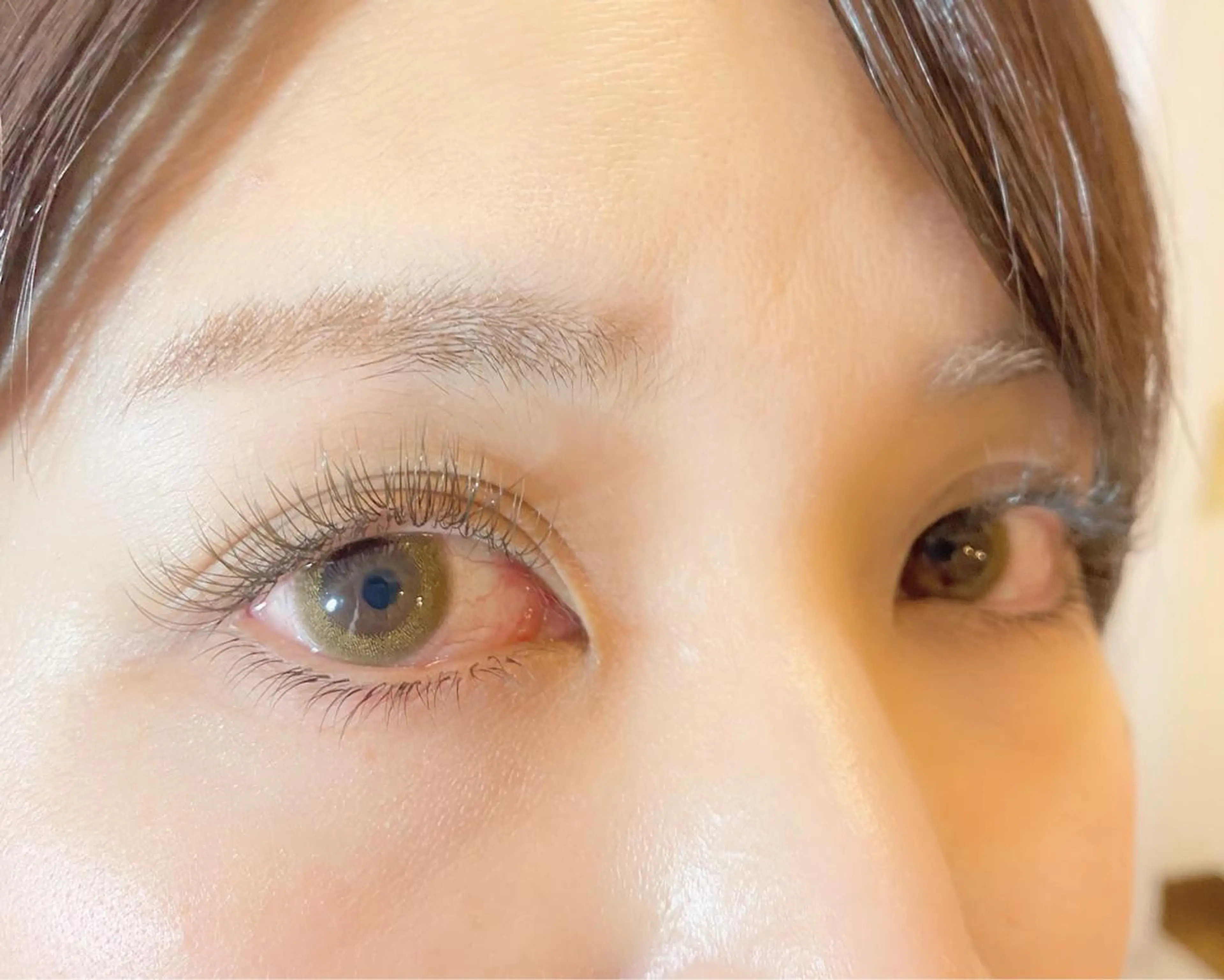 フラットラッシュ☆グレイッシュブラウン120本の写真