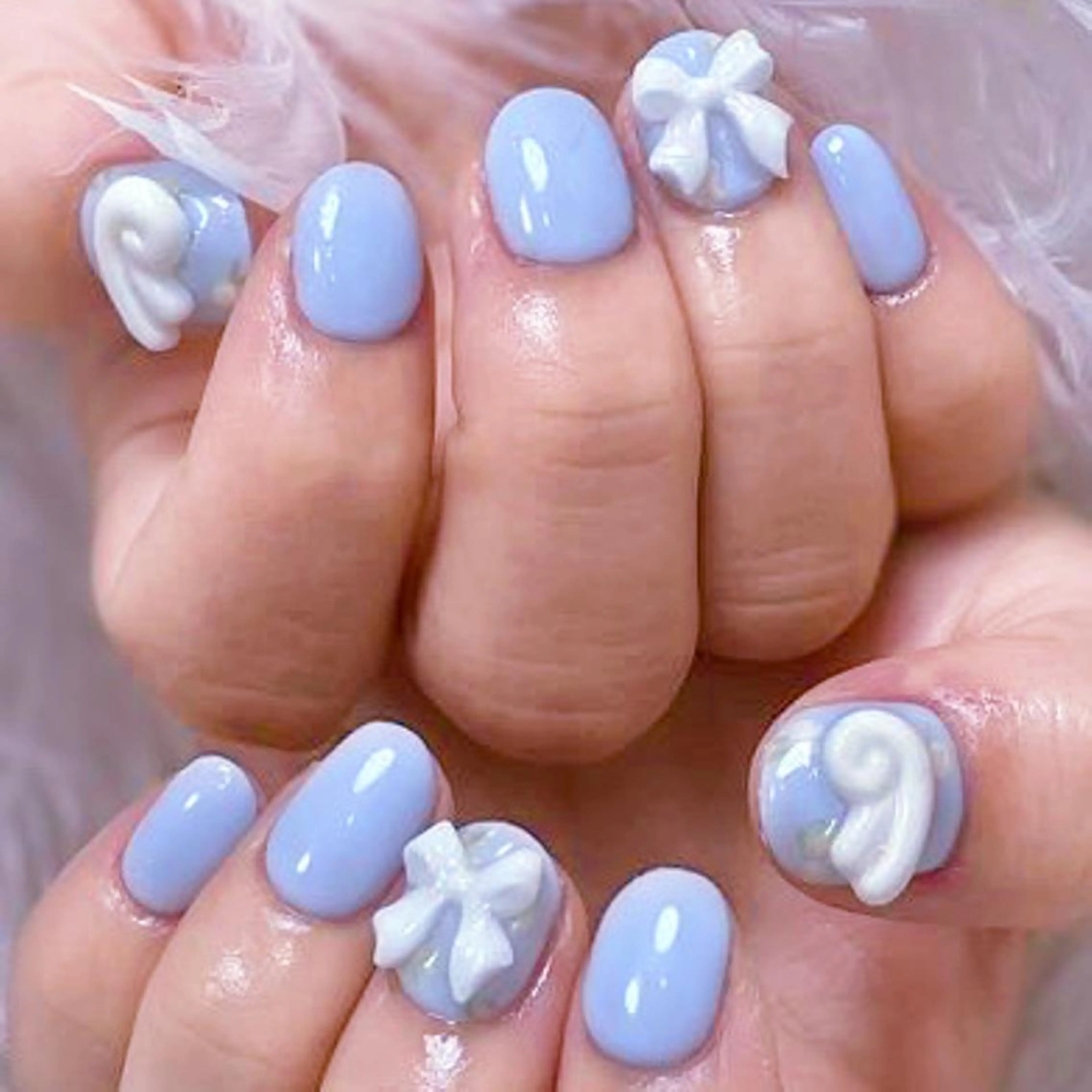 ネイル アートネイル オーロラネイル ガーリー キラキラネイル 韓国ネイル ハンドネイル DIAMOND NailStudioのネイルデザイン