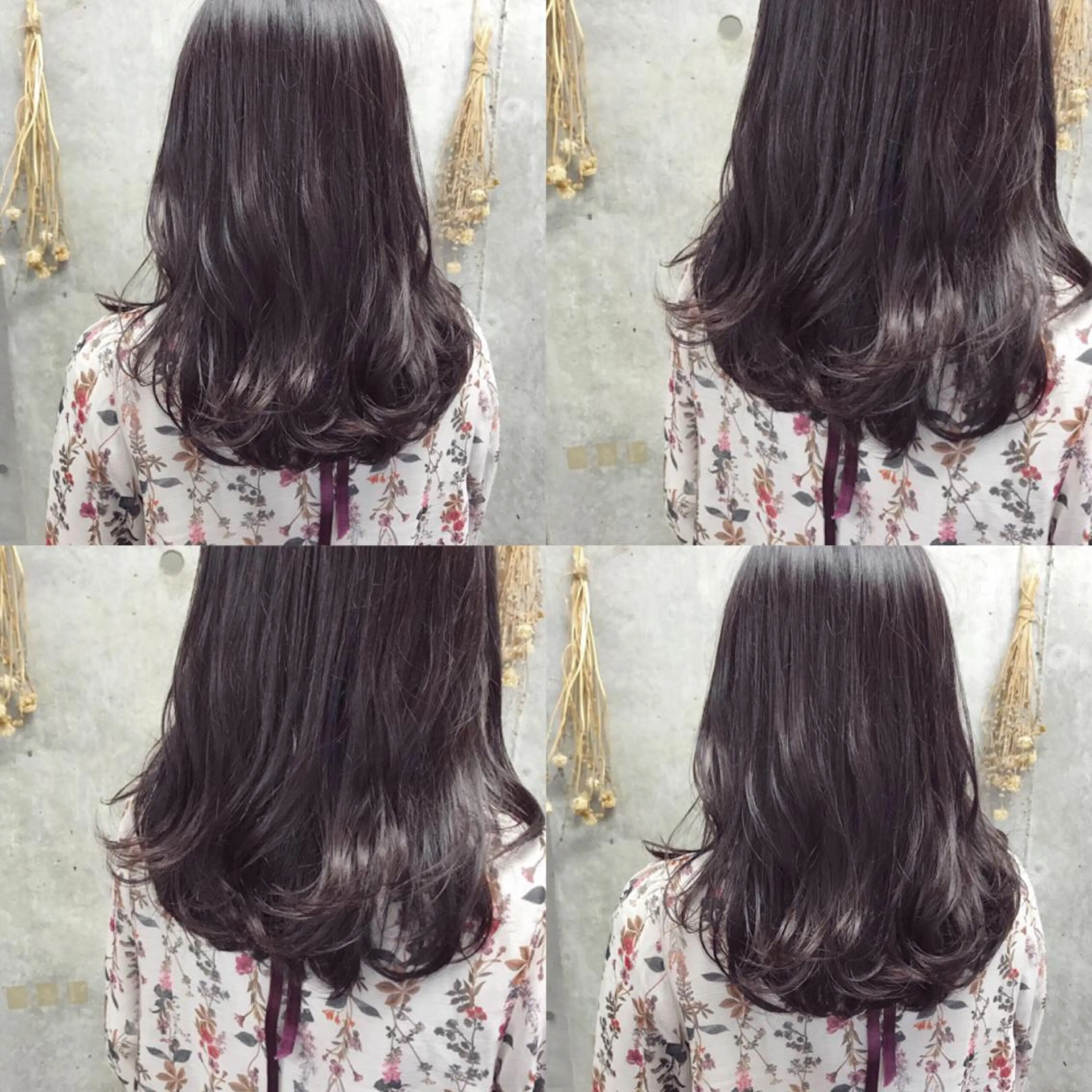 セミロング カラー ヘアアレンジ ピンクカラー バイオレットカラー バイオレットピンク clan所属・Satsuki ✂︎♡のヘアスタイル