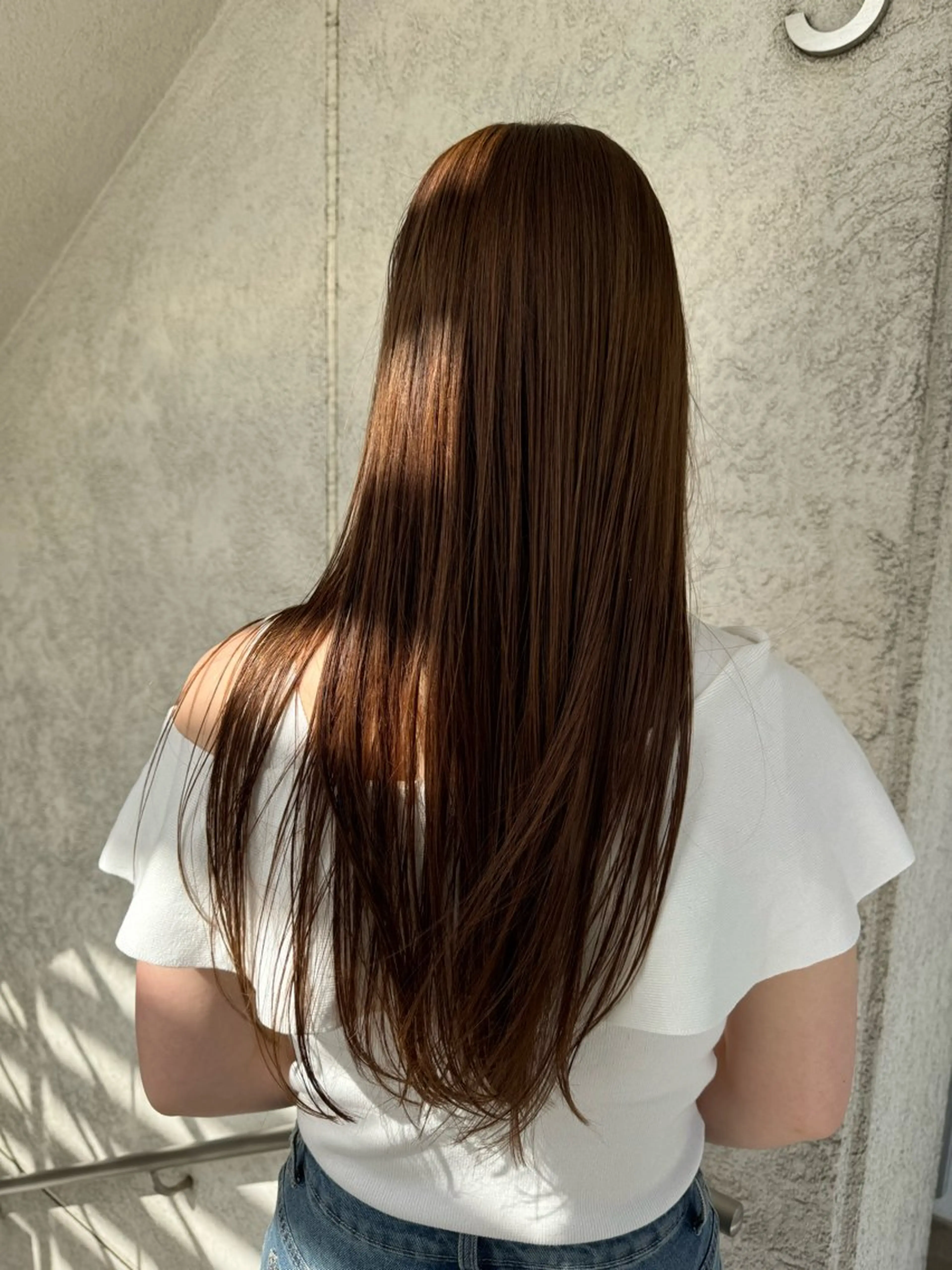 ロング カラー ベージュカラー ブリーチ ブリーチなしカラー 髪質改善 トリートメント 椎葉 祐也のヘアスタイル