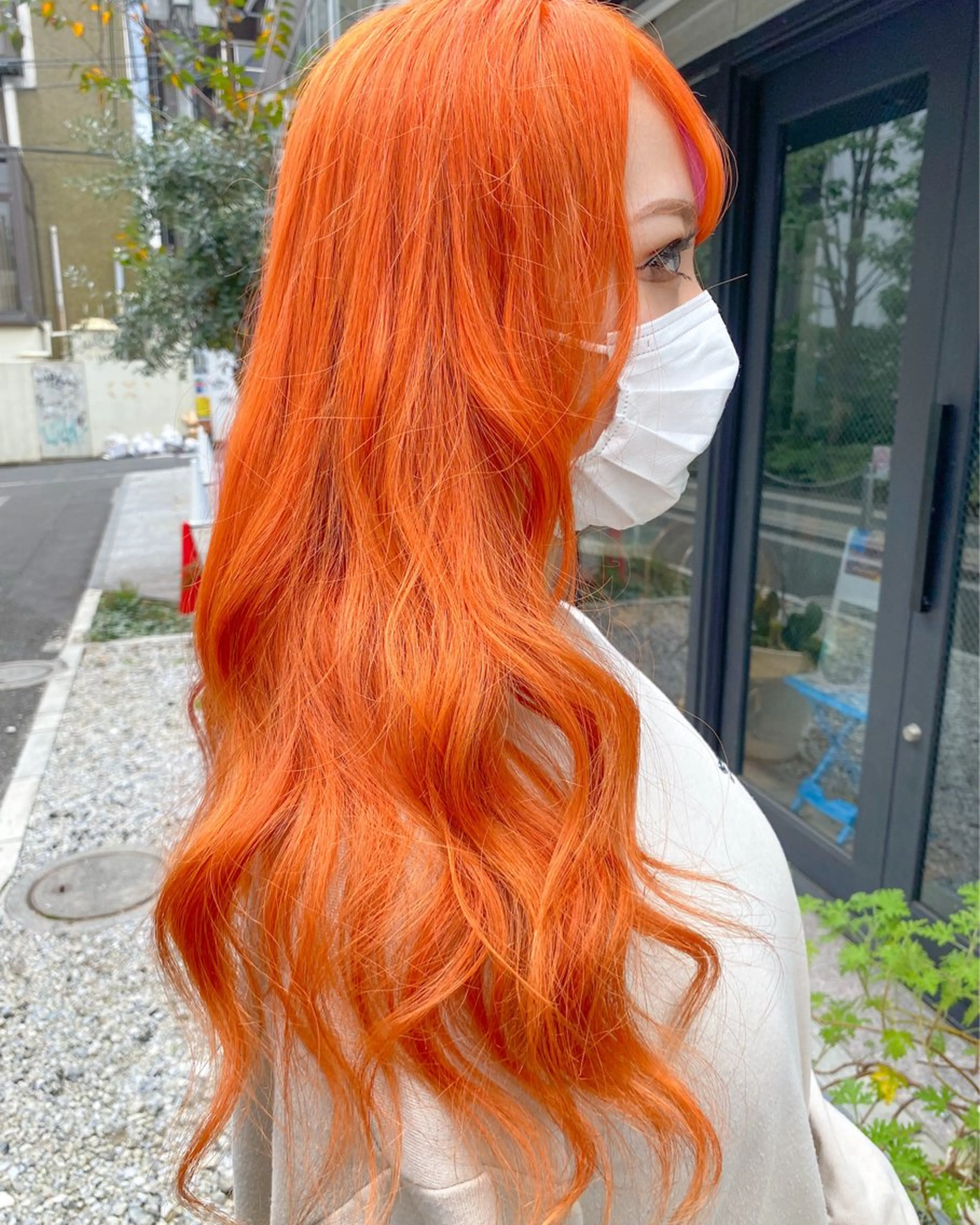 ロング カラー オレンジ Cherie所属・Chérie Honokaのヘアスタイル