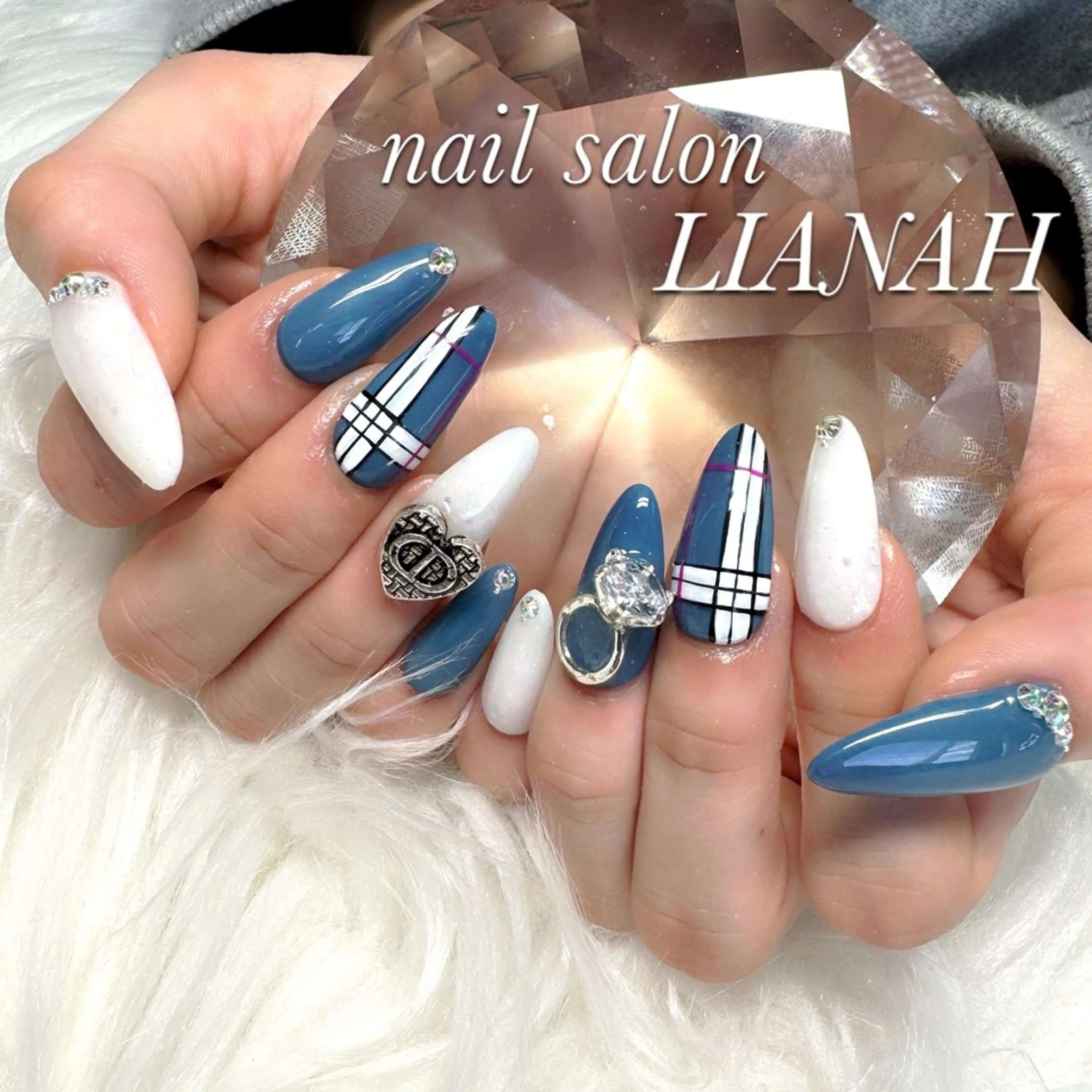 【GEL-Xスカルプ】 長さだし＋持ち込みデザイン(デザイン4本＋パーツ6本までOK)💗¥11,00の写真