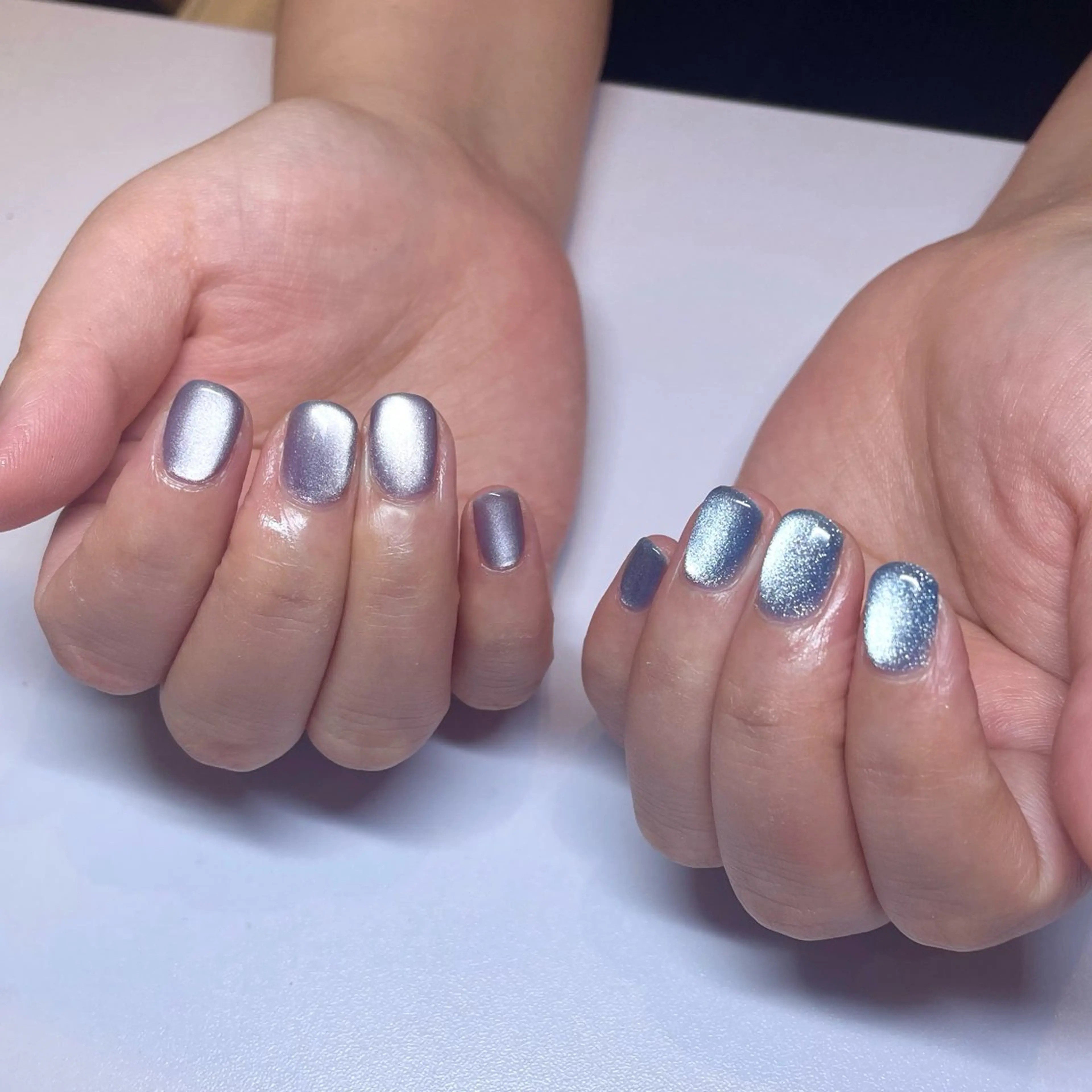 ネイル Nailsalon Repos.所属・Rika🌼 シンプル•マグネットのネイルデザイン