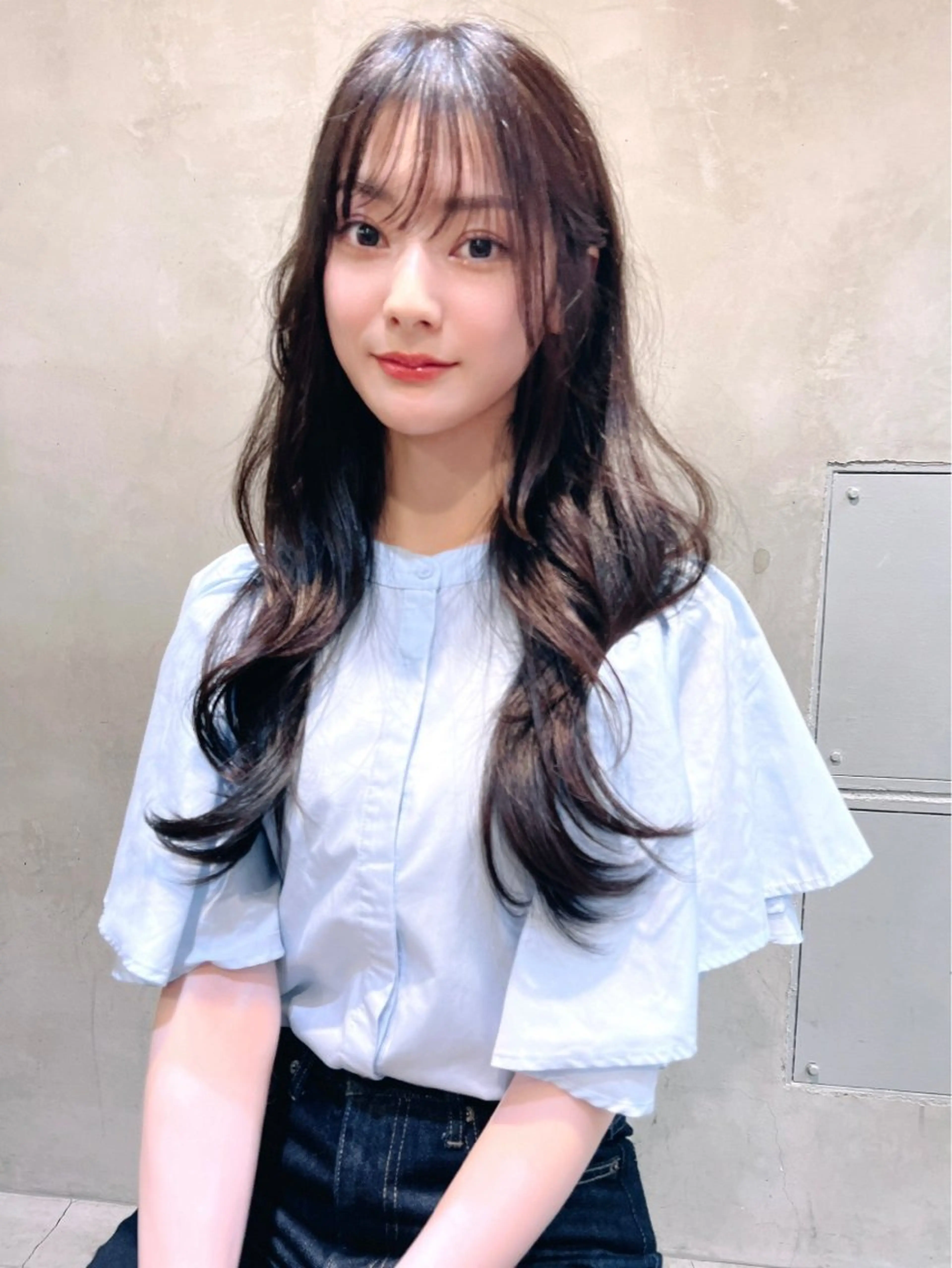 ミディアム カラー ヘアアレンジ ヘアカラー 菅宮 皐のヘアスタイル