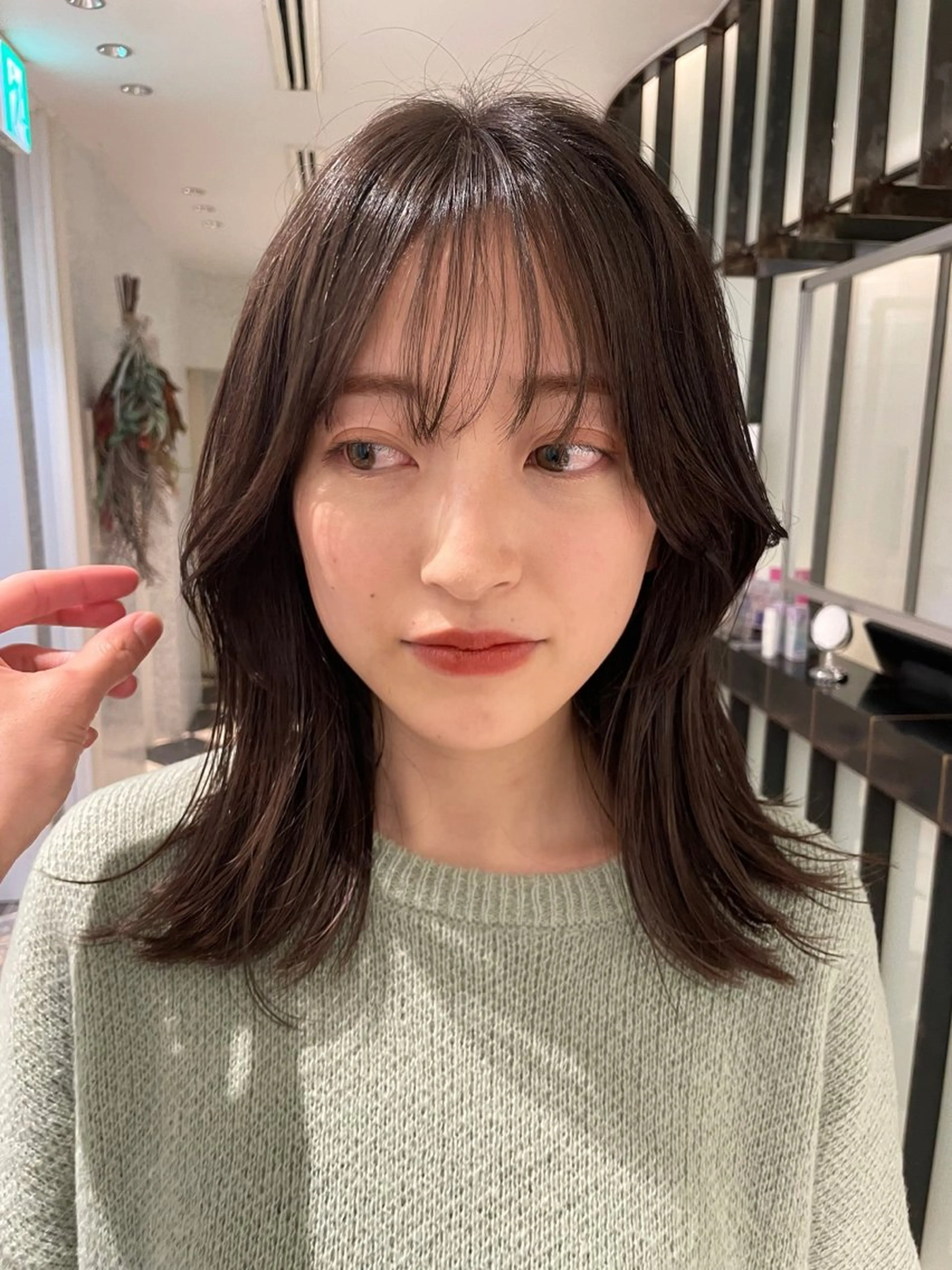 前髪カットの写真