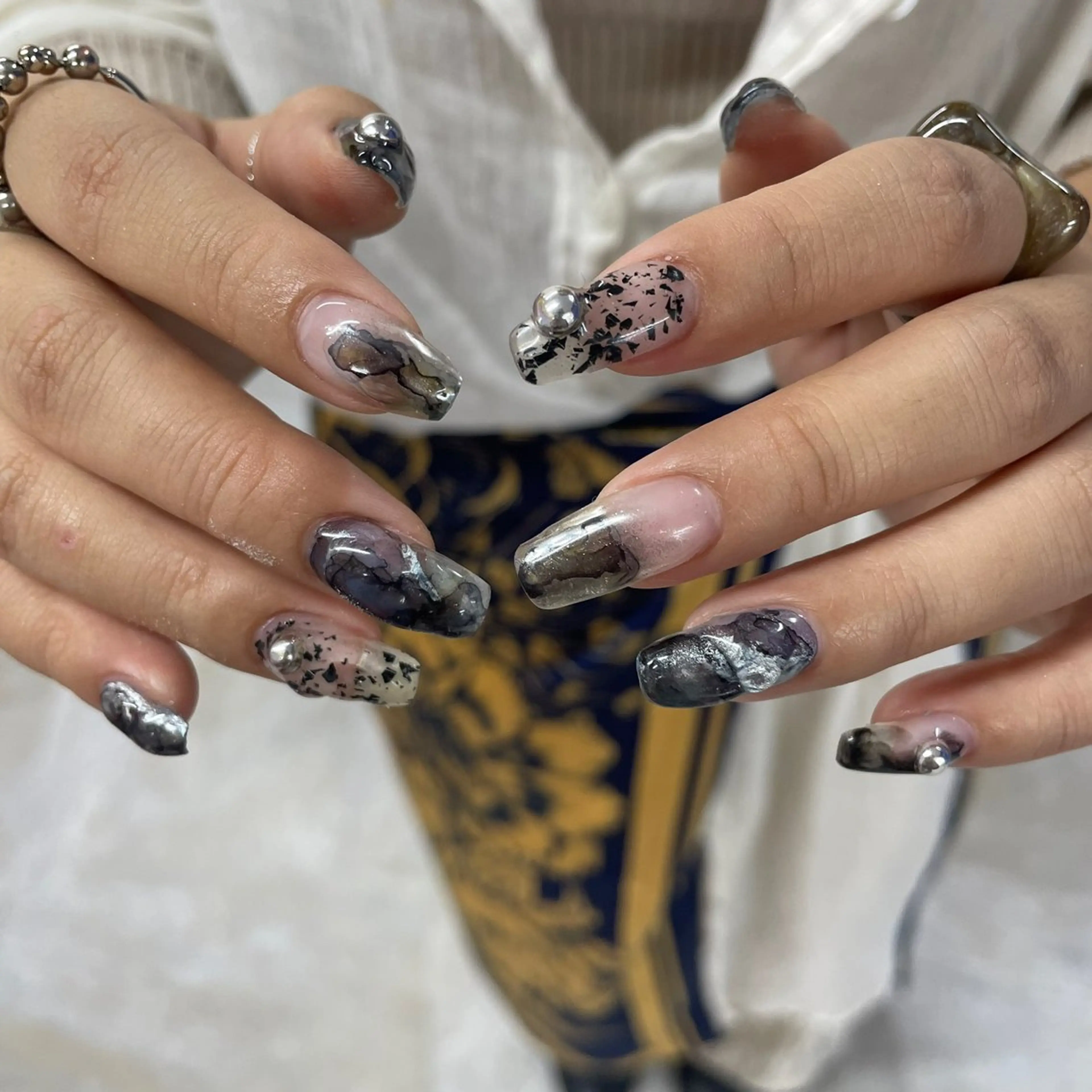 ネイル ハンドネイル ひめか🫁 推し概念・個性派のネイルデザイン