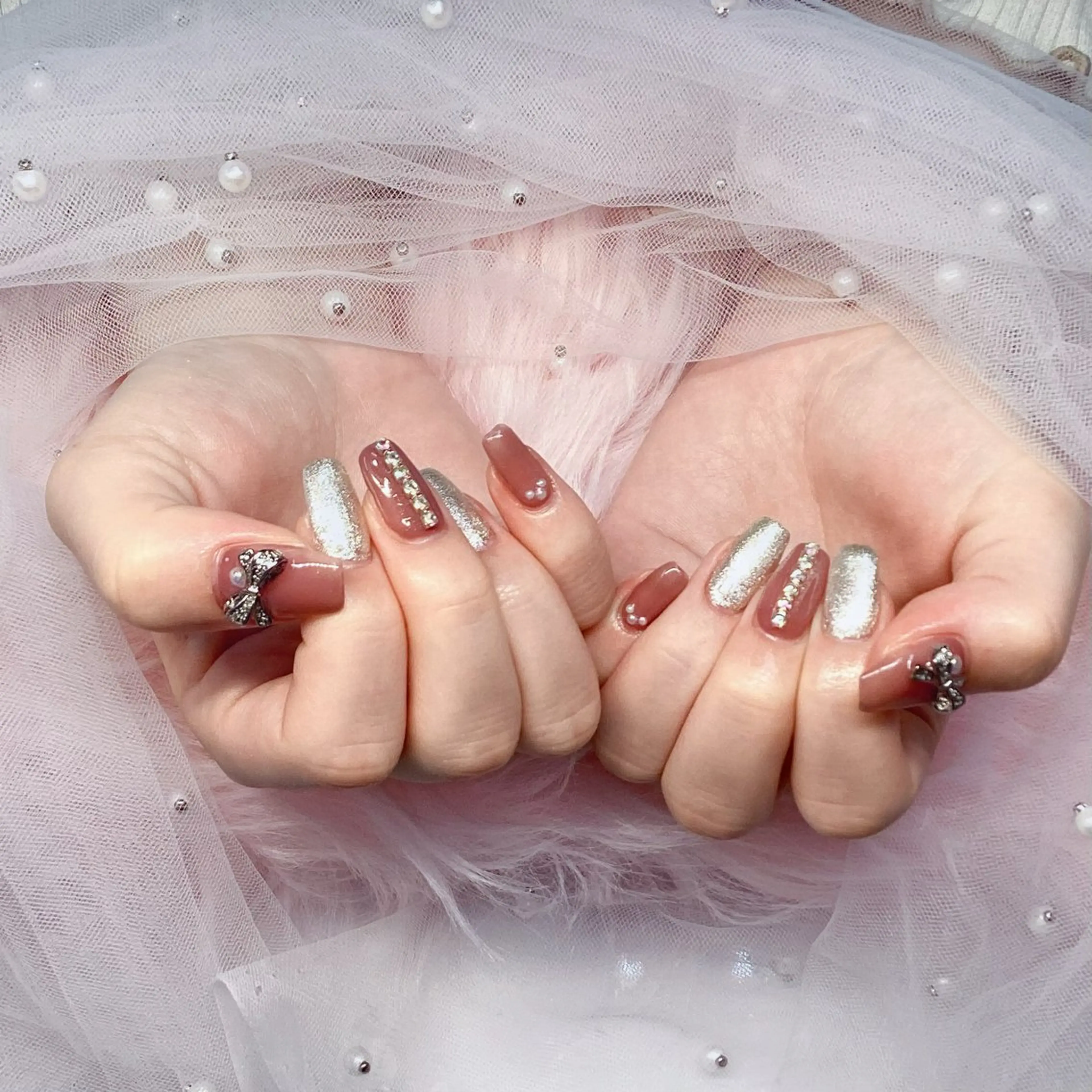 ネイル パーツ全部¥110 サロンミミのネイルデザイン