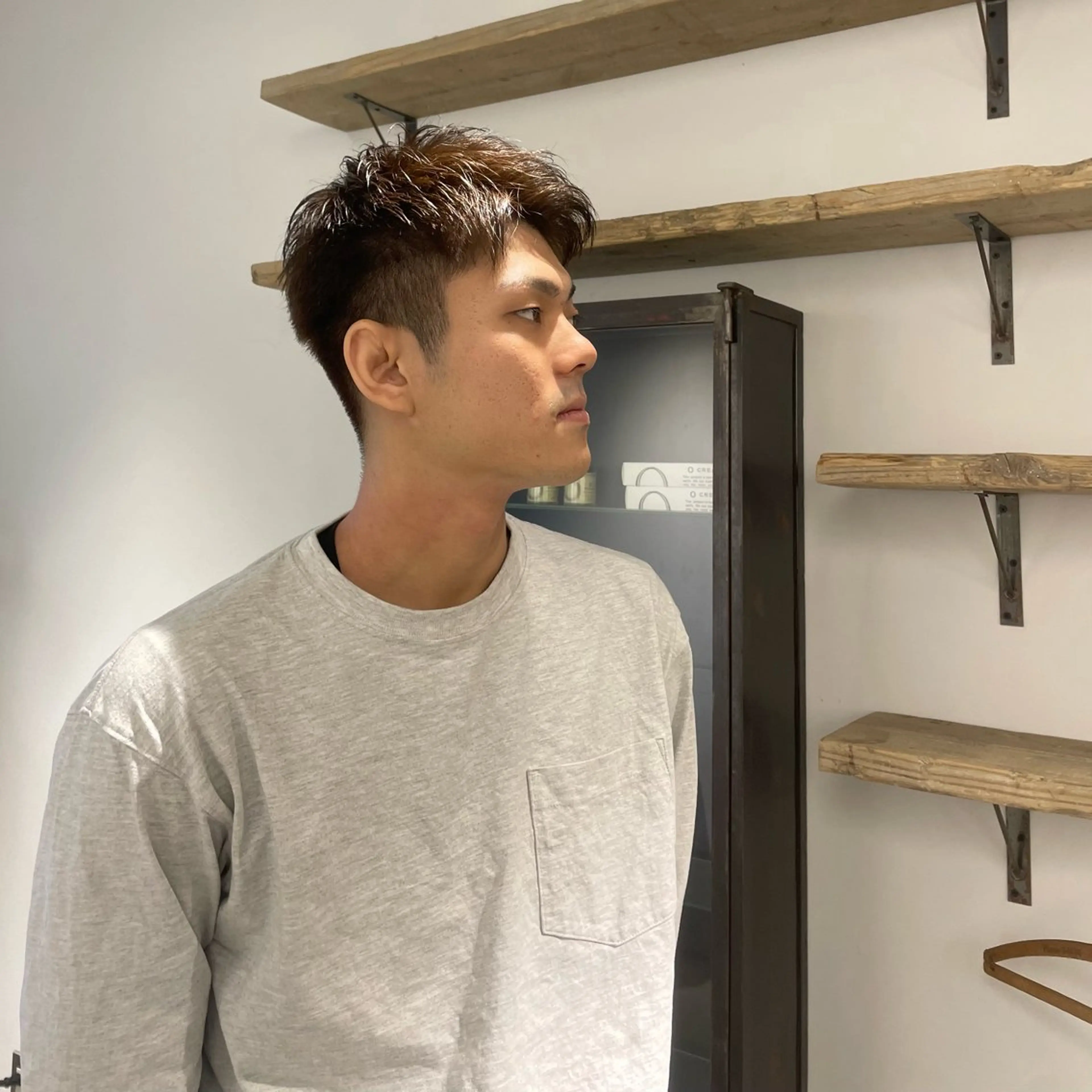 ショート カラー メンズ ブラウンカラー 🪐メンズモデル募集 | オカモトノア🪐のヘアスタイル