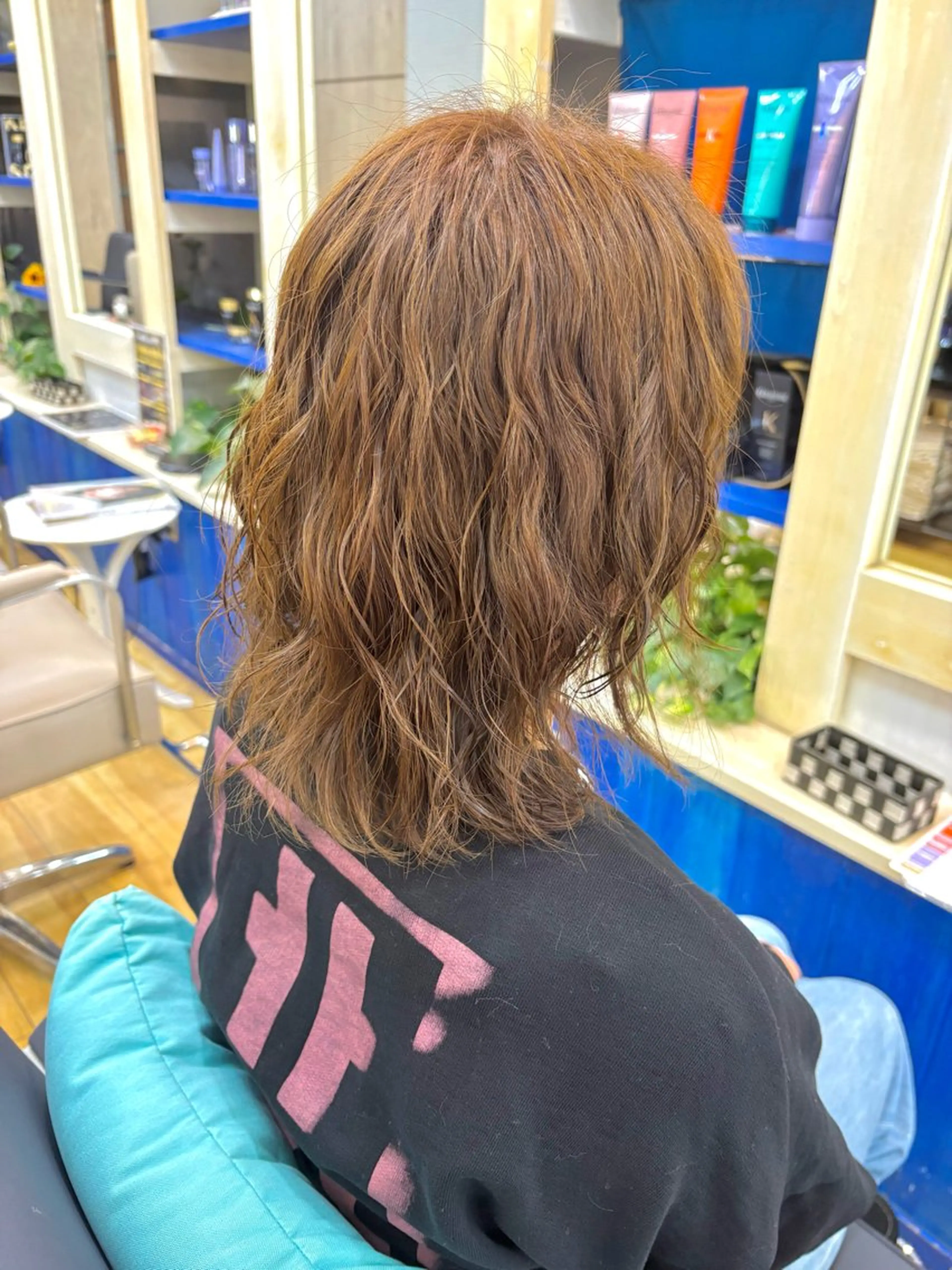 ミディアム パーマ パーマ 細川武琉/艶カラー /Aqua limeのヘアスタイル