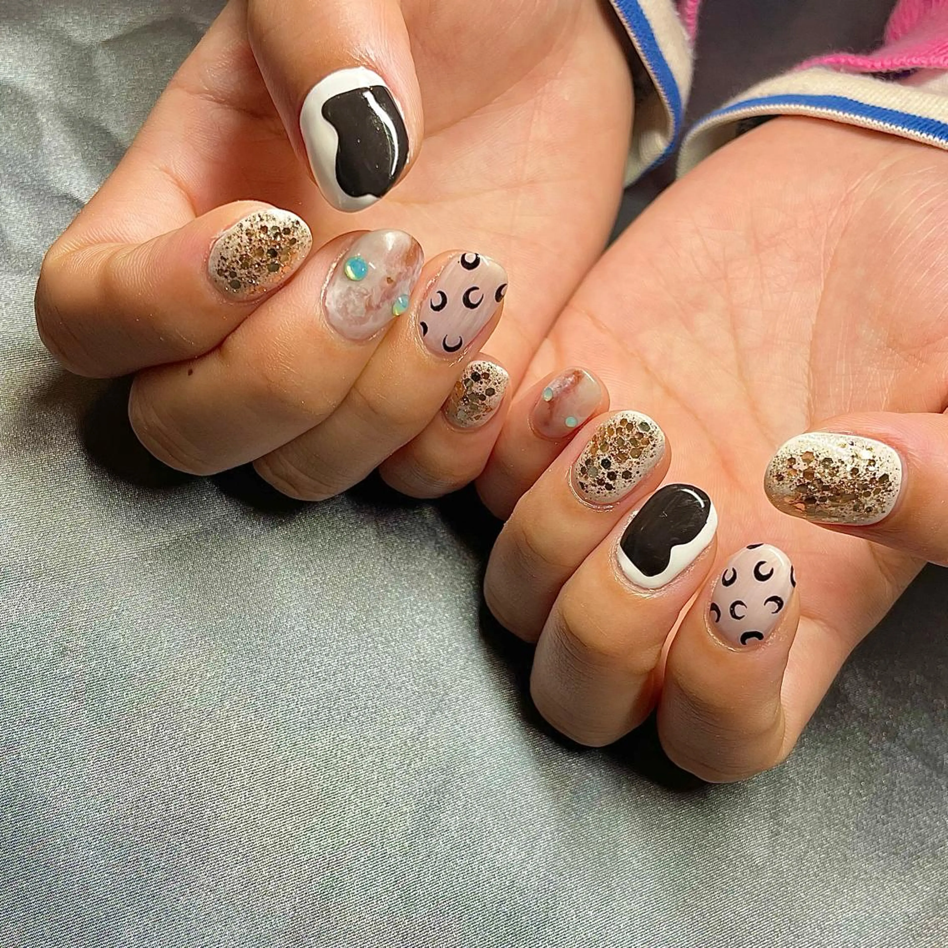 ミディアム カラー パーマ ヘアアレンジ メンズ キッズ ネイル マツエク・マツパ アイブロウ ハンドネイル ハンドケア nail&eye Aoのマツエク・マツパデザイン