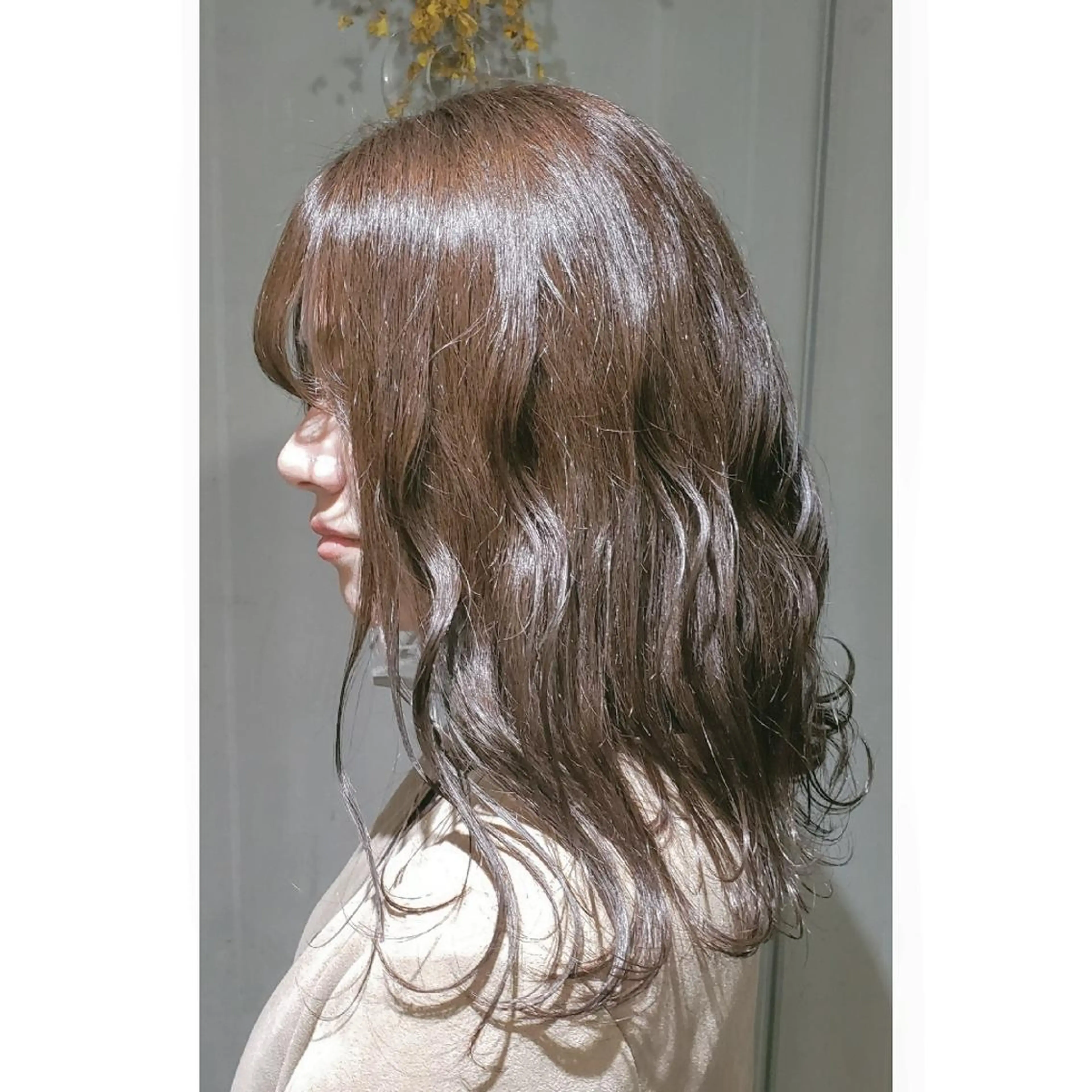 セミロング カラー ヘアアレンジ ブラウンカラー 髪質改善サロン🍃 AIRI のヘアスタイル