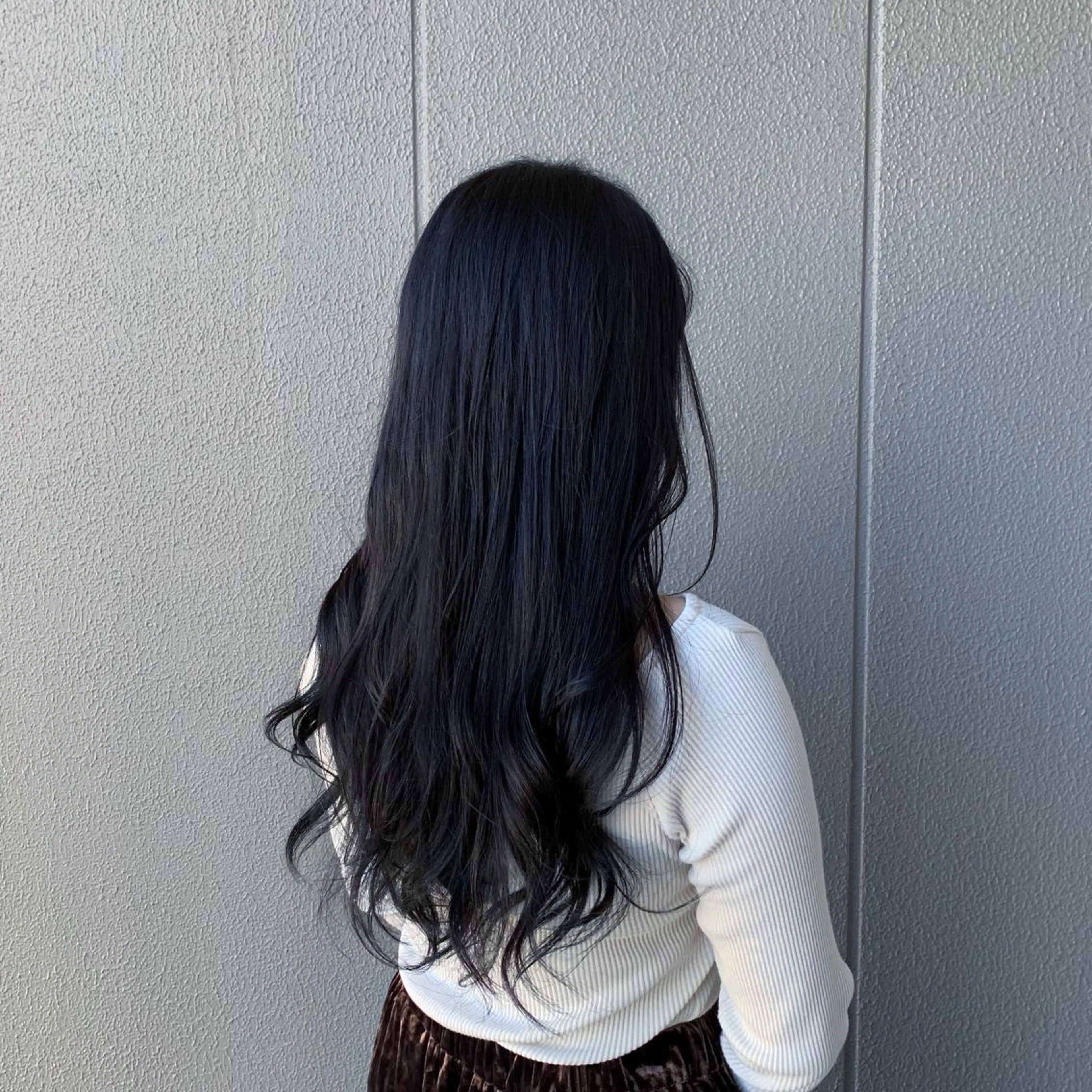 カラー 黒髪 ブルーカラー ブルーブラック ボブ美容師 /馬場 翼のヘアスタイル