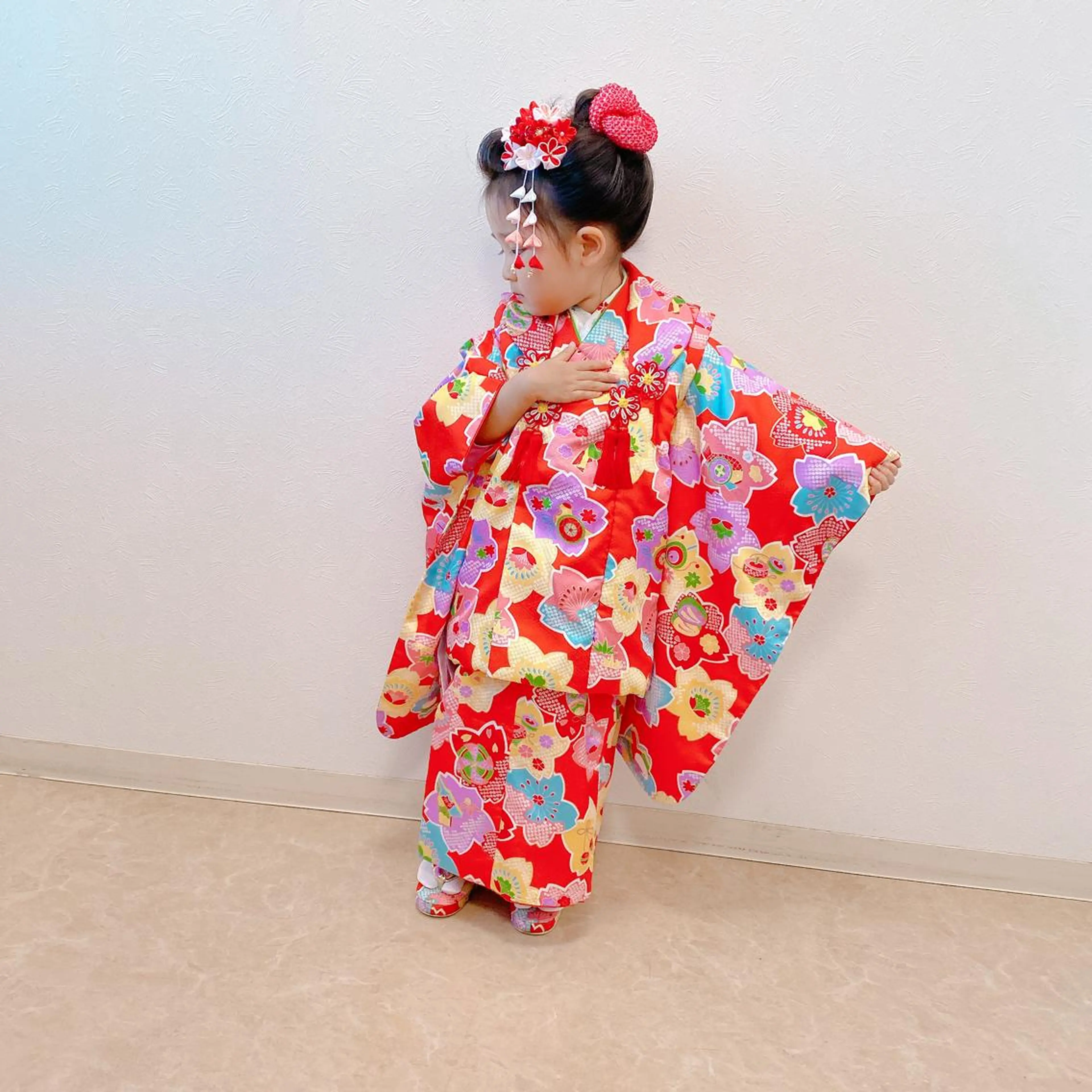 七五三 桃割れ 日本髪の写真