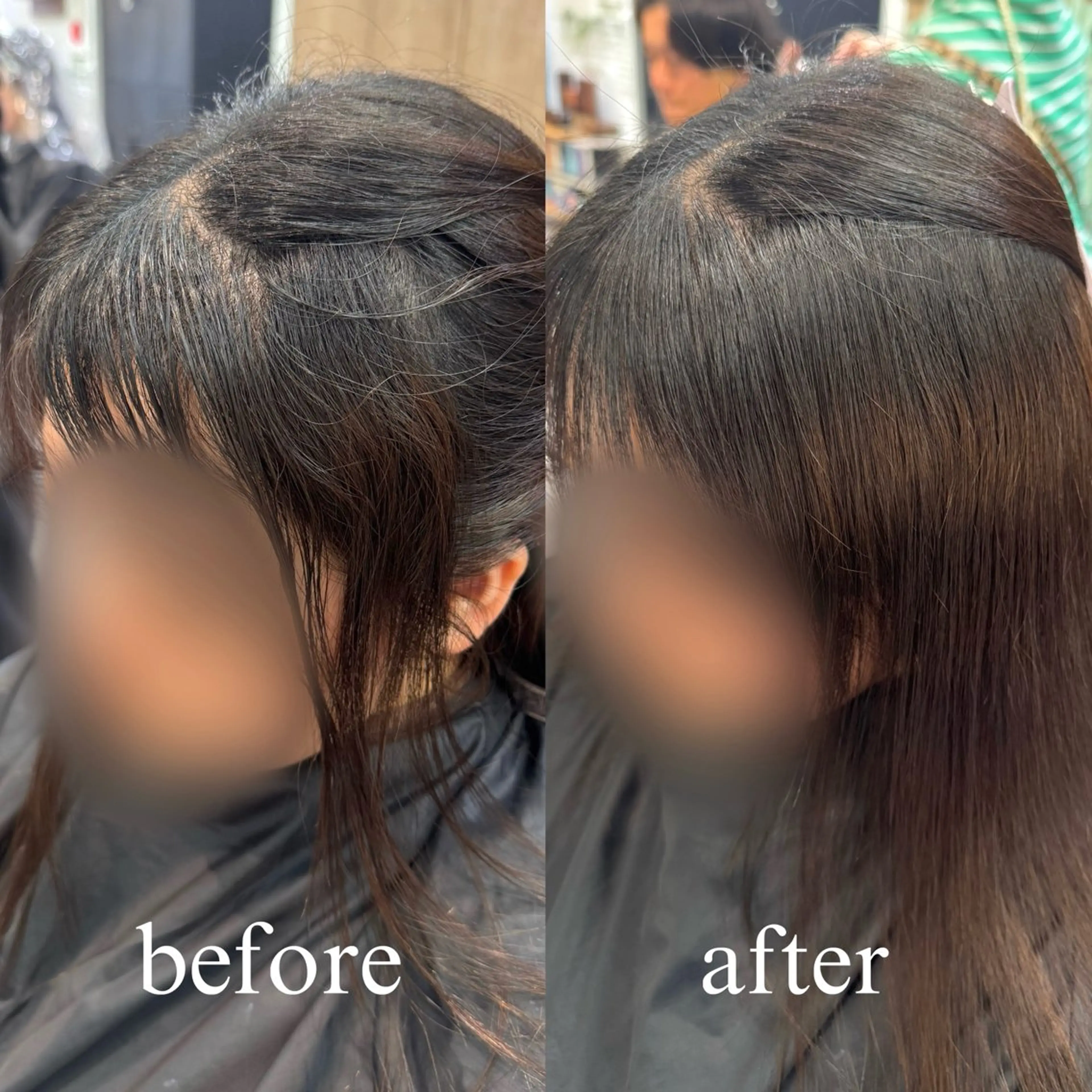 『前髪』ポイント縮毛矯正➕全体カット✂︎の写真