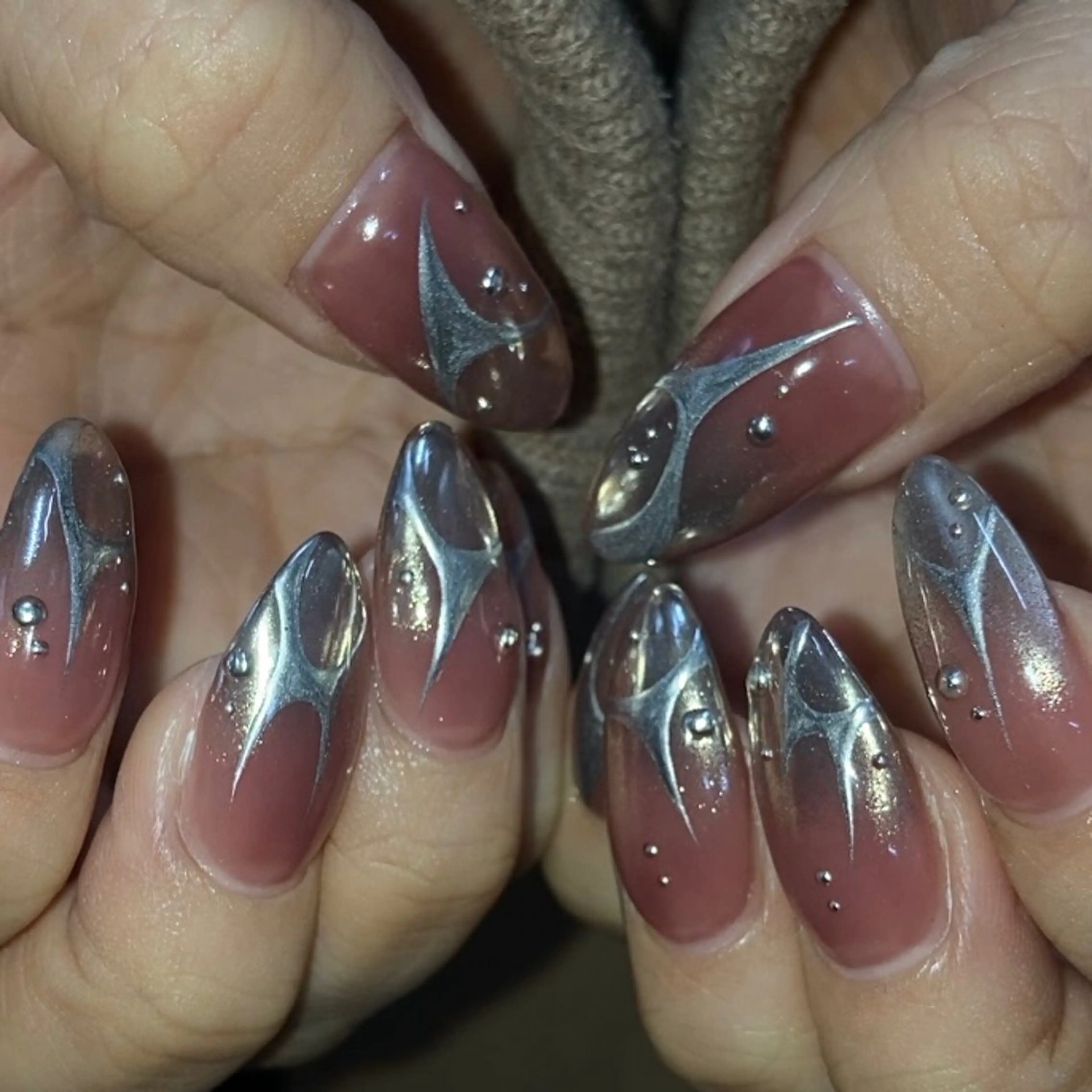 ネイル ハンドネイル フットネイル kana/モード ・グランジ໒꒱のネイルデザイン