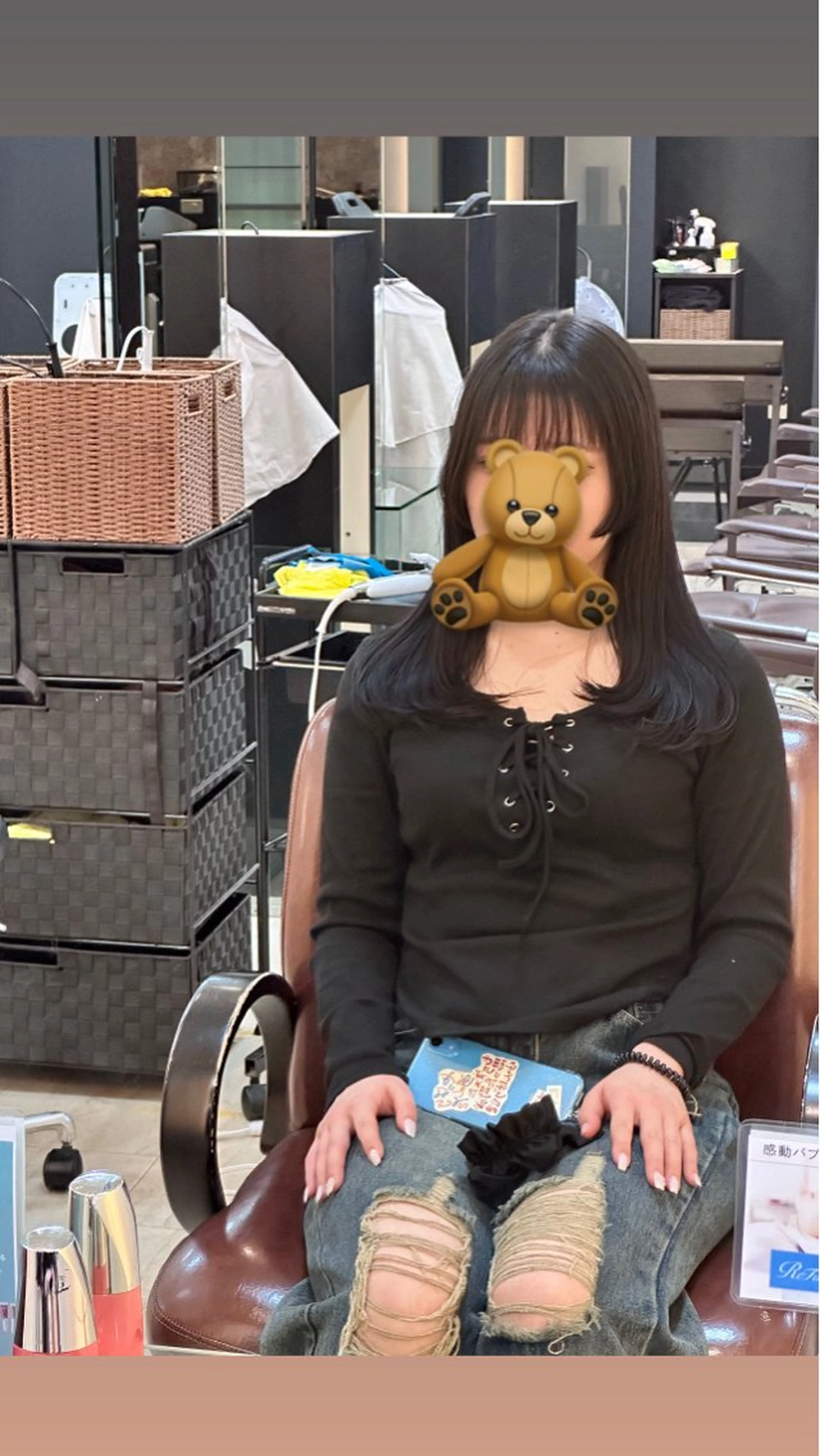 セミロング 早﨑 映天のヘアスタイル