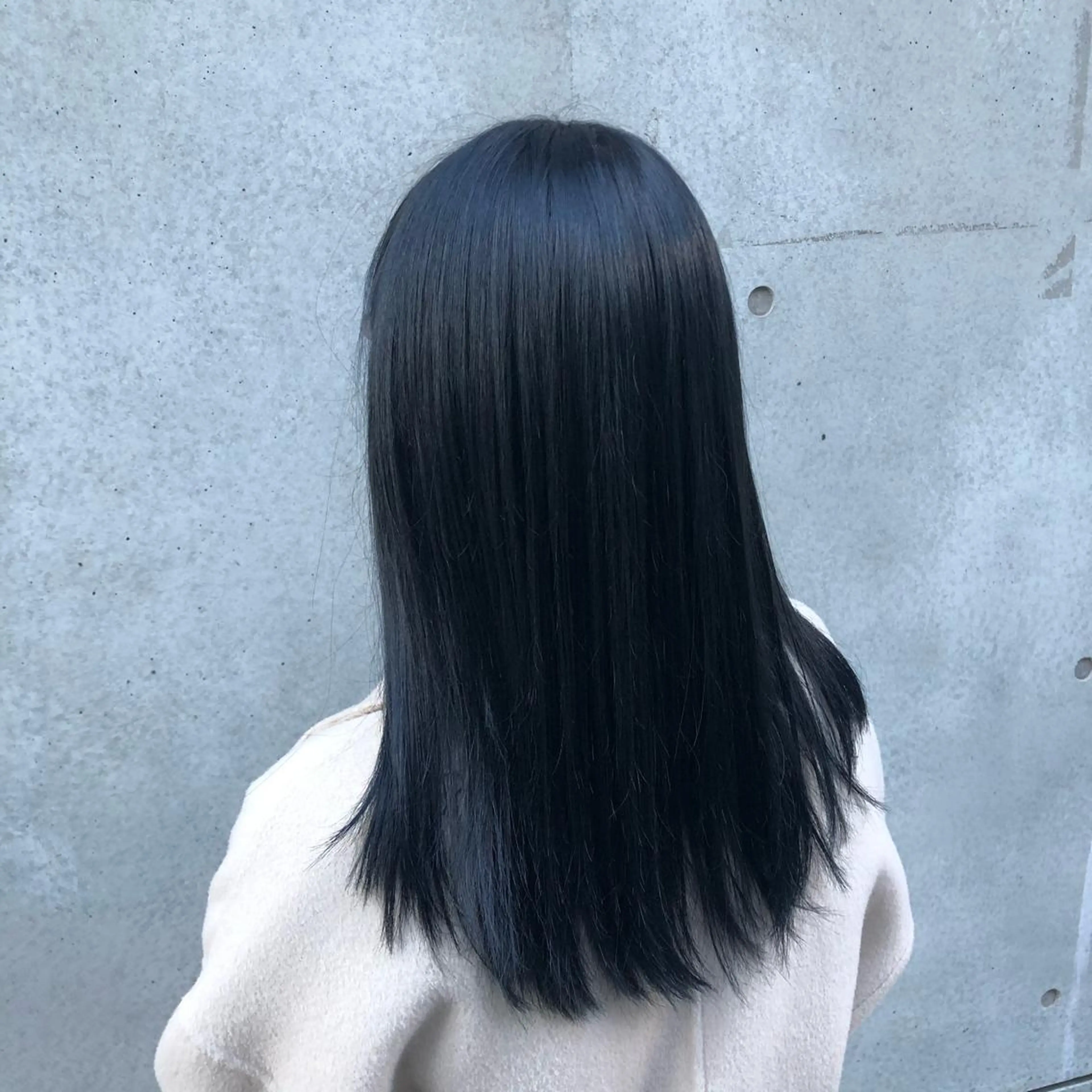 ロング カラー ヘアアレンジ 黒髪 ブルーカラー ブルーブラック 🤍清楚系 韓国レイヤー🤍拓朗のヘアスタイル