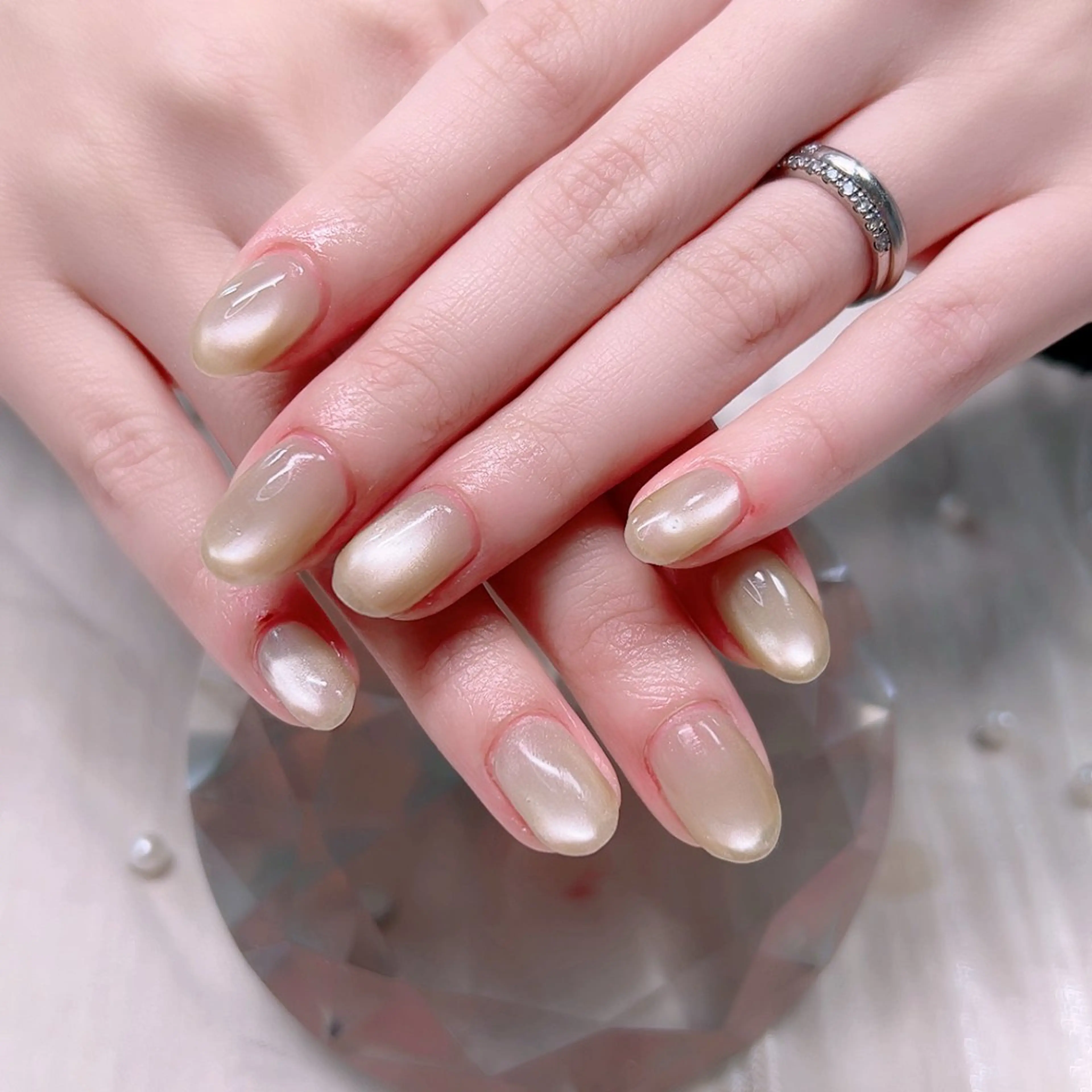 ネイル キラキラネイル マグネットネイル オフィスネイル シンプルネイル ハンドネイル Cute Tips nailのネイルデザイン