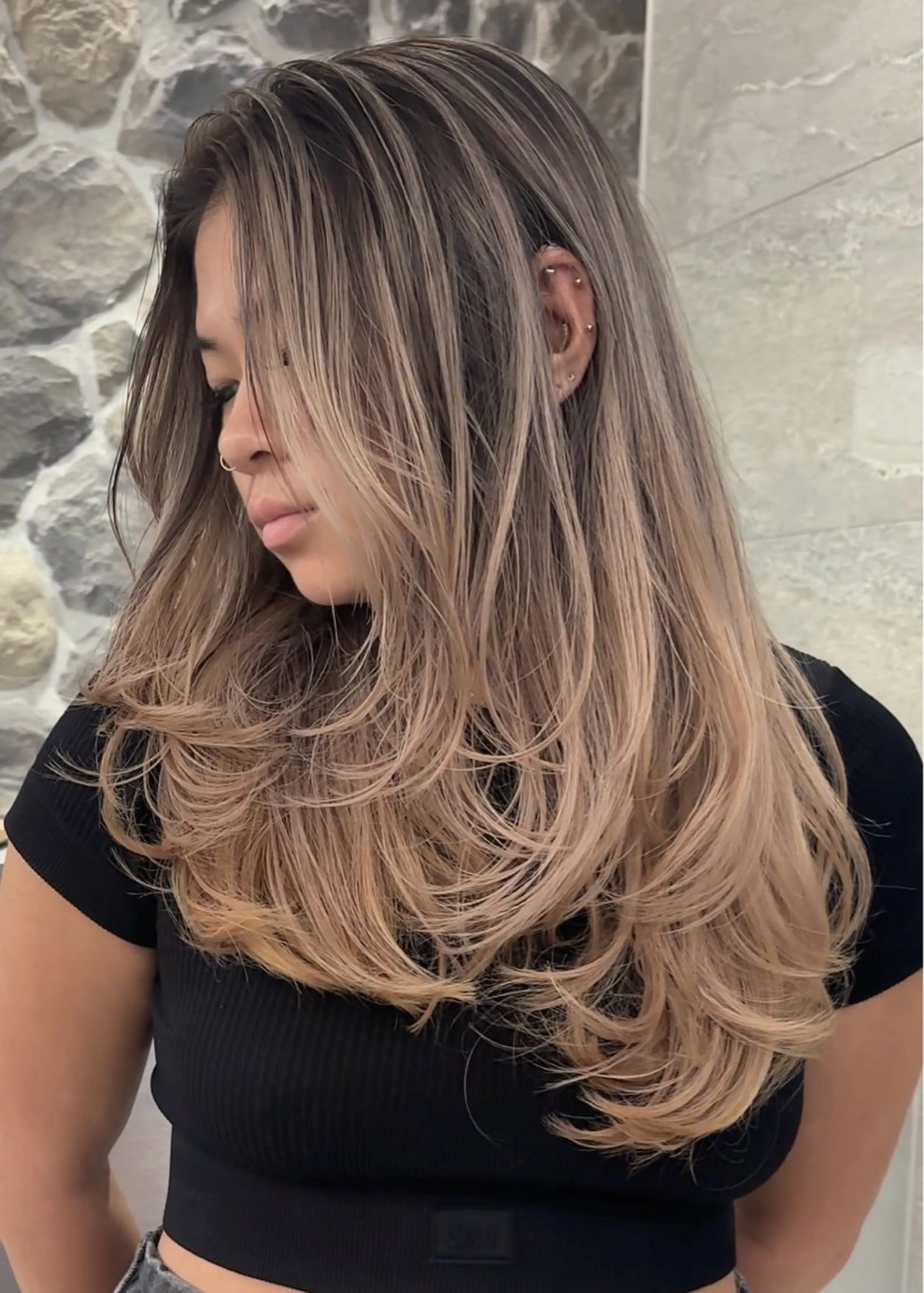 ❤︎今だけ限定❤︎ 外国人風バレイヤージュ(ケアブリーチ込み)+レイヤーカット🪐✨の写真