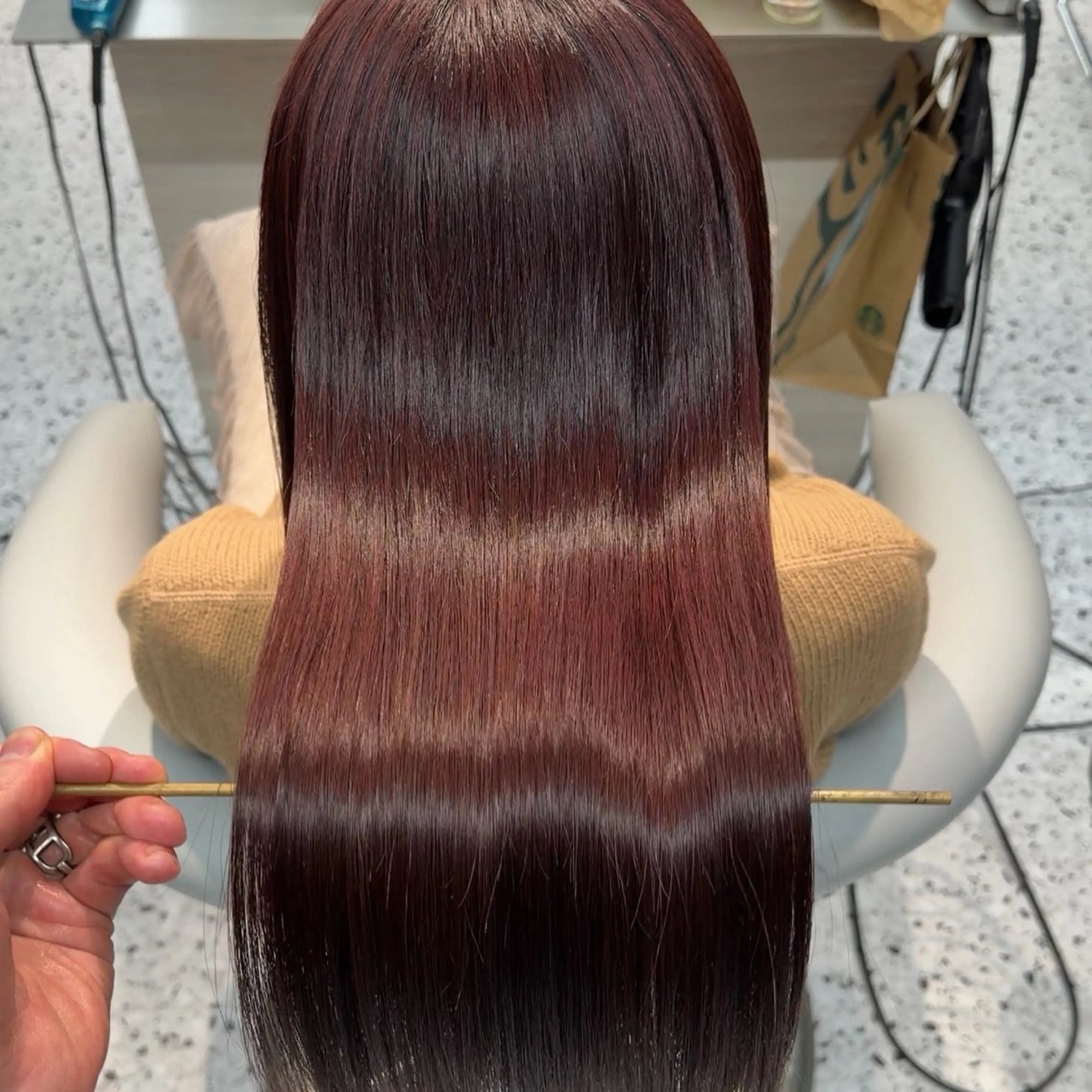 ロング 縮毛矯正 トリートメント 💎髪質改善/縮毛 矯正/横山一誠💎のヘアスタイル