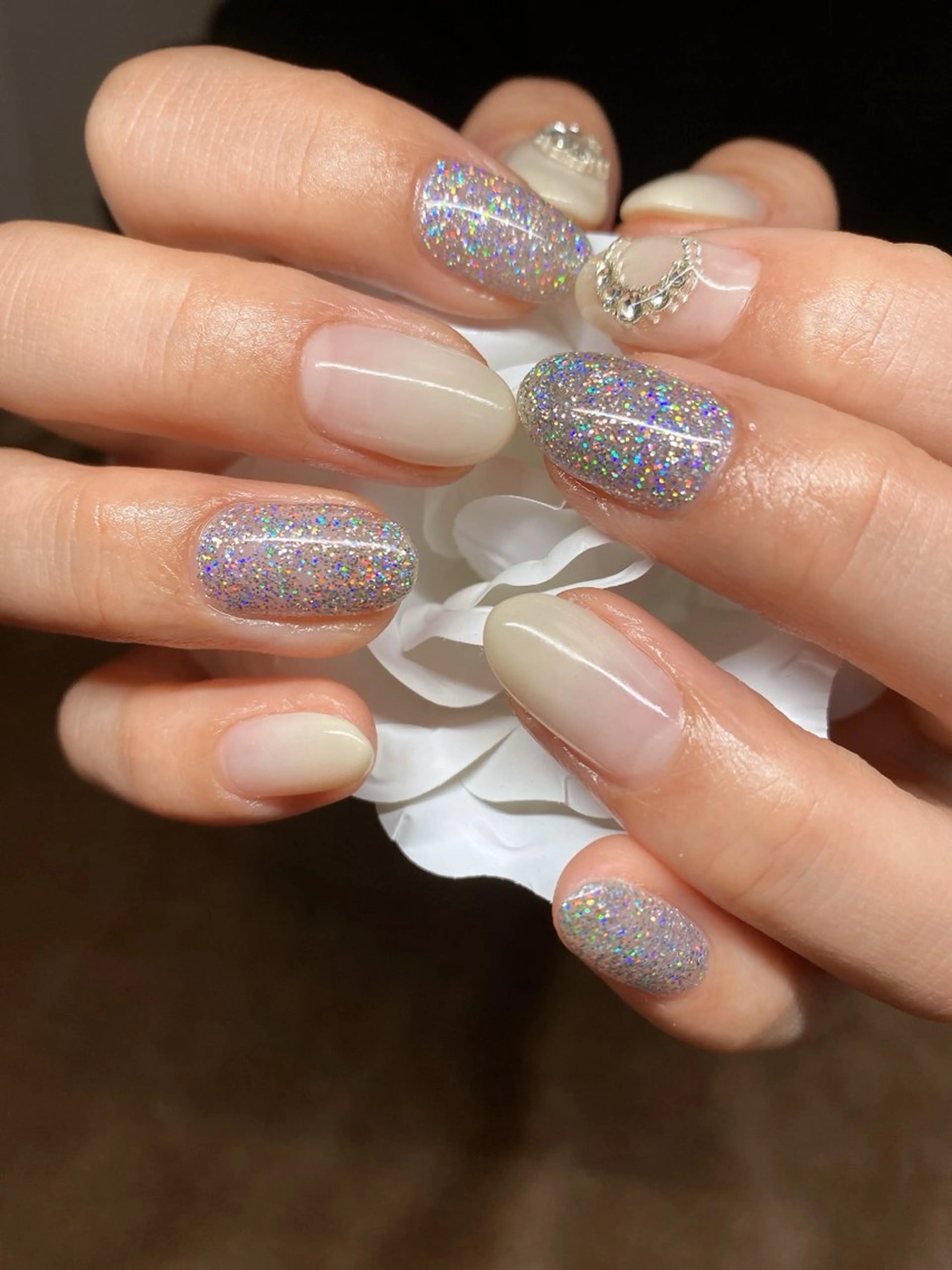 ネイル グラデーション ラメ(グリッター) Nakanail ChiKaのネイルデザイン