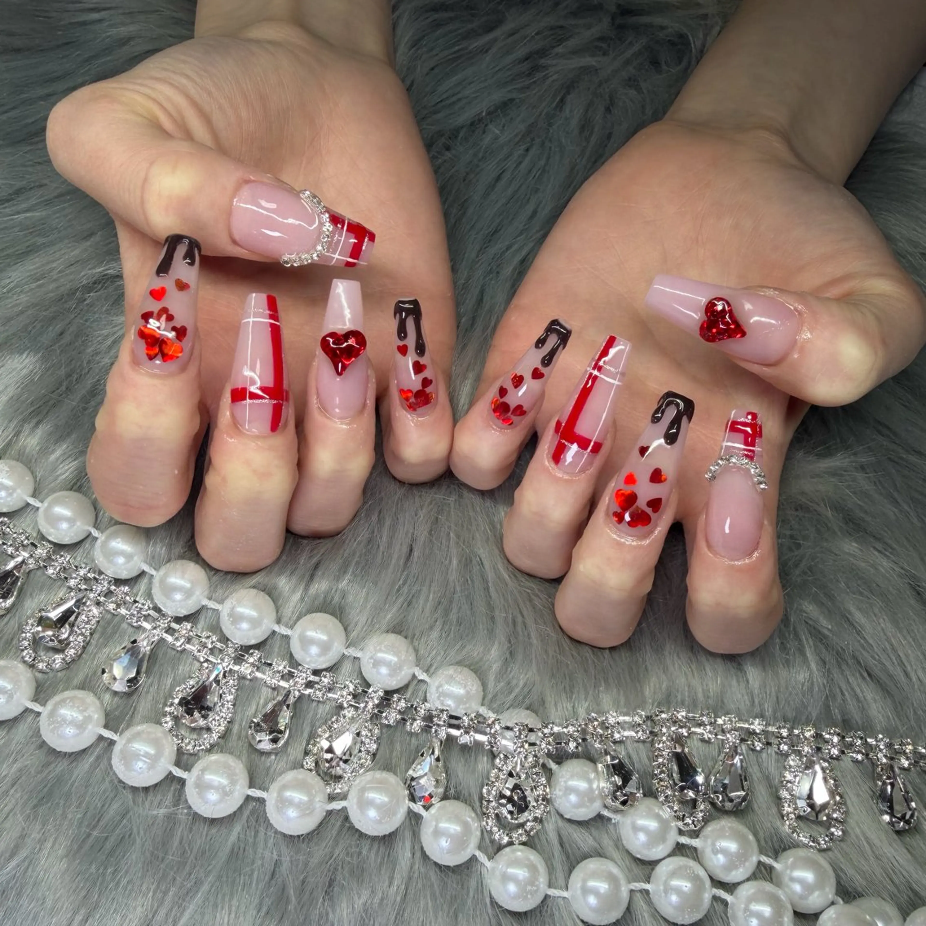 ネイル フレンチネイル ジェルネイル 韓国ネイル ロングネイル マグネットネイル ハンドネイル Nail Salon Grow所属・Nail Salon Growのネイルデザイン