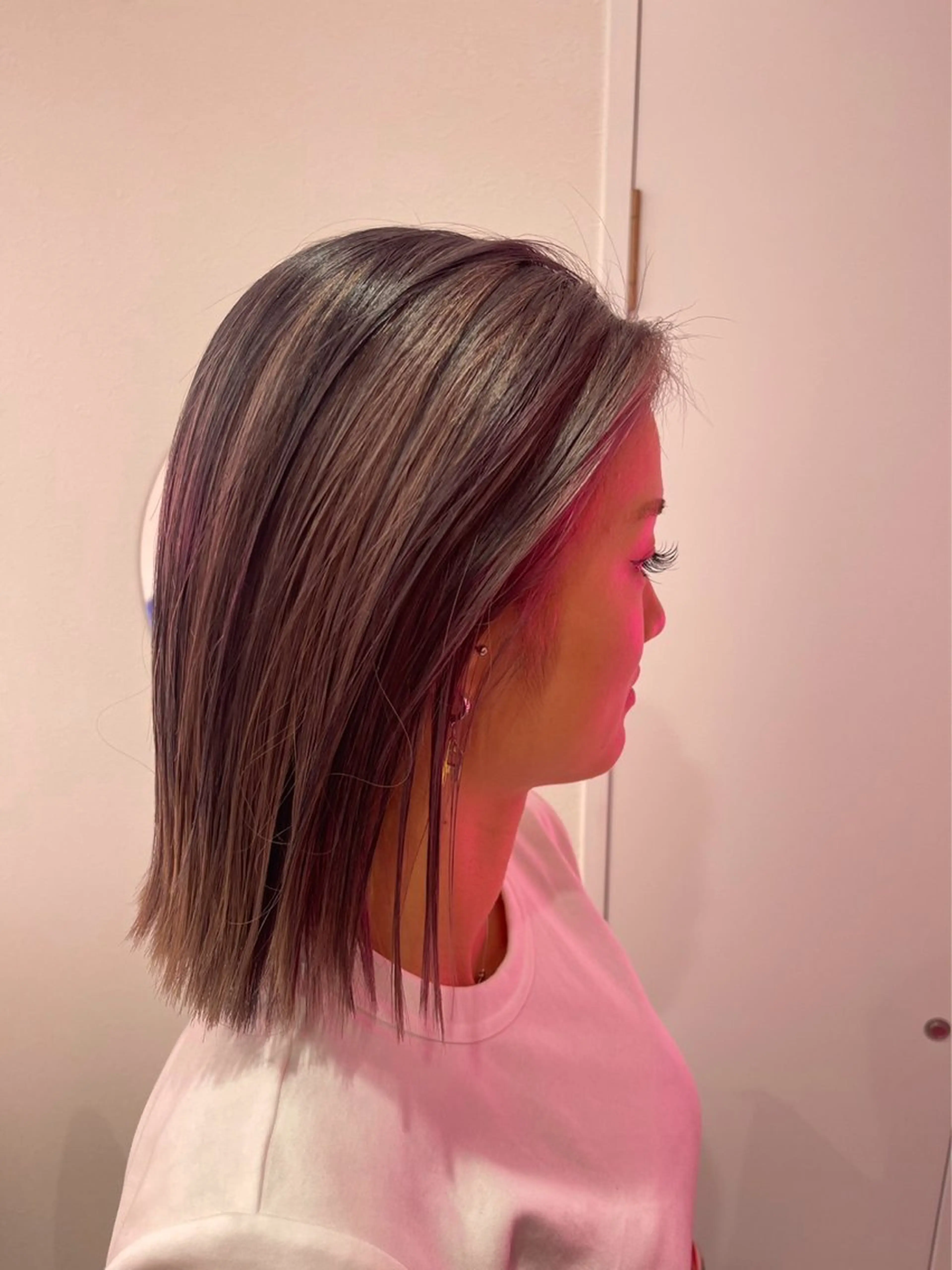 ミディアム カラー ブリーチ 透明感カラー ヘアカラー ヘアメイクwill野田阪神店所属・石井 悠のヘアスタイル