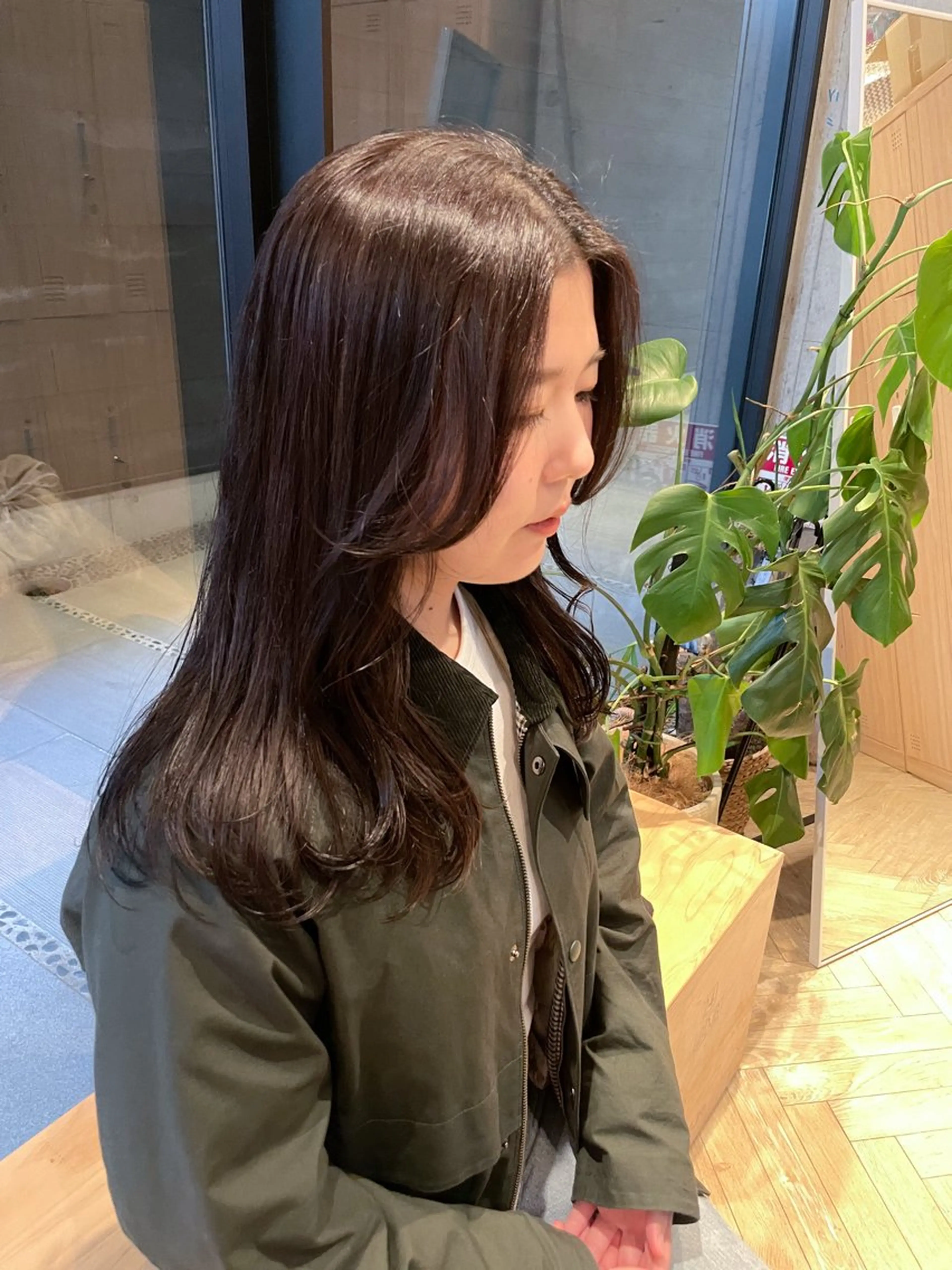 セミロング ヘアカラー トリートメント 似合わせ/ベージュ /レイヤー/りほ🤍のヘアスタイル