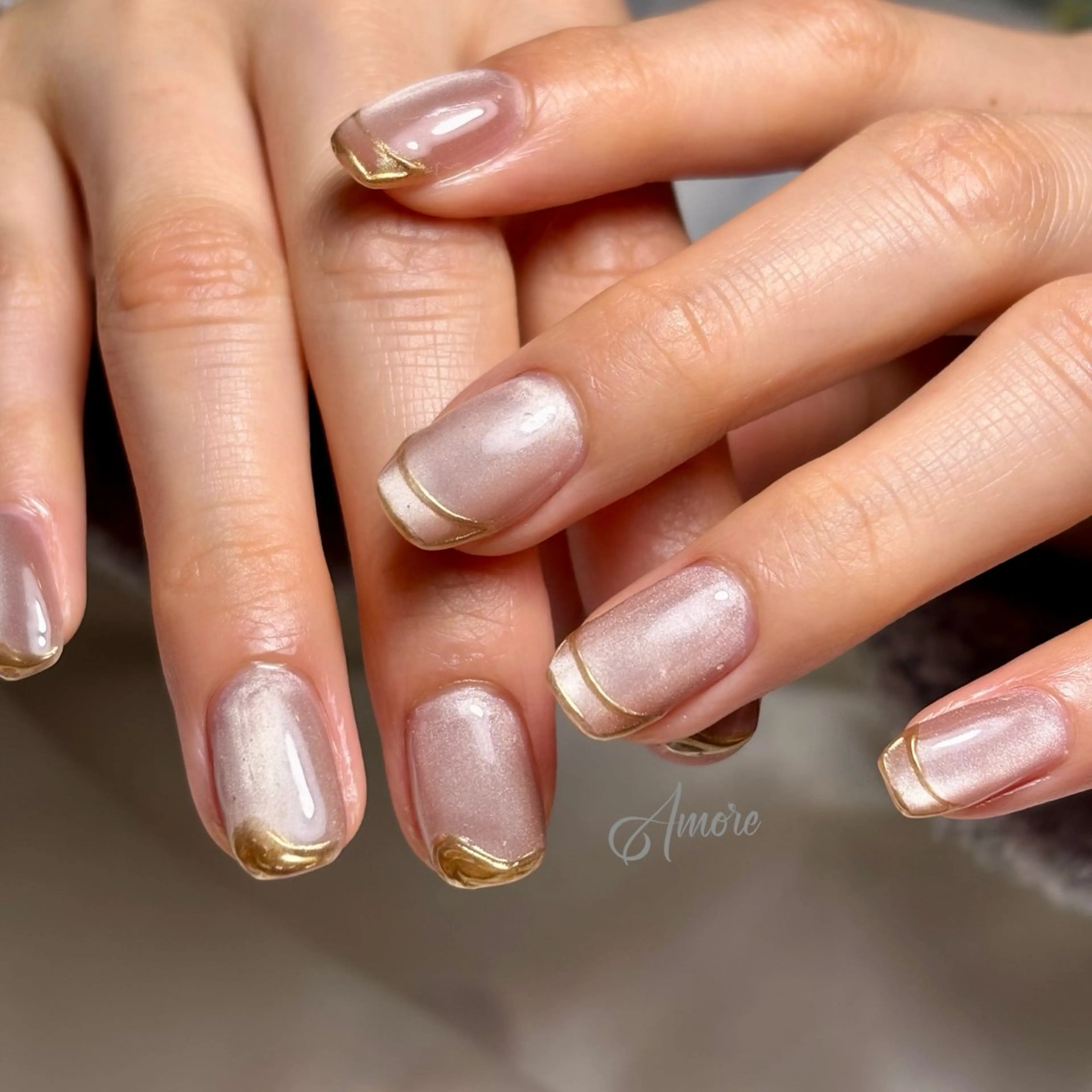 ネイル ジェルネイル キラキラネイル 韓国ネイル マグネットネイル パラジェル You kyehwaのネイルデザイン