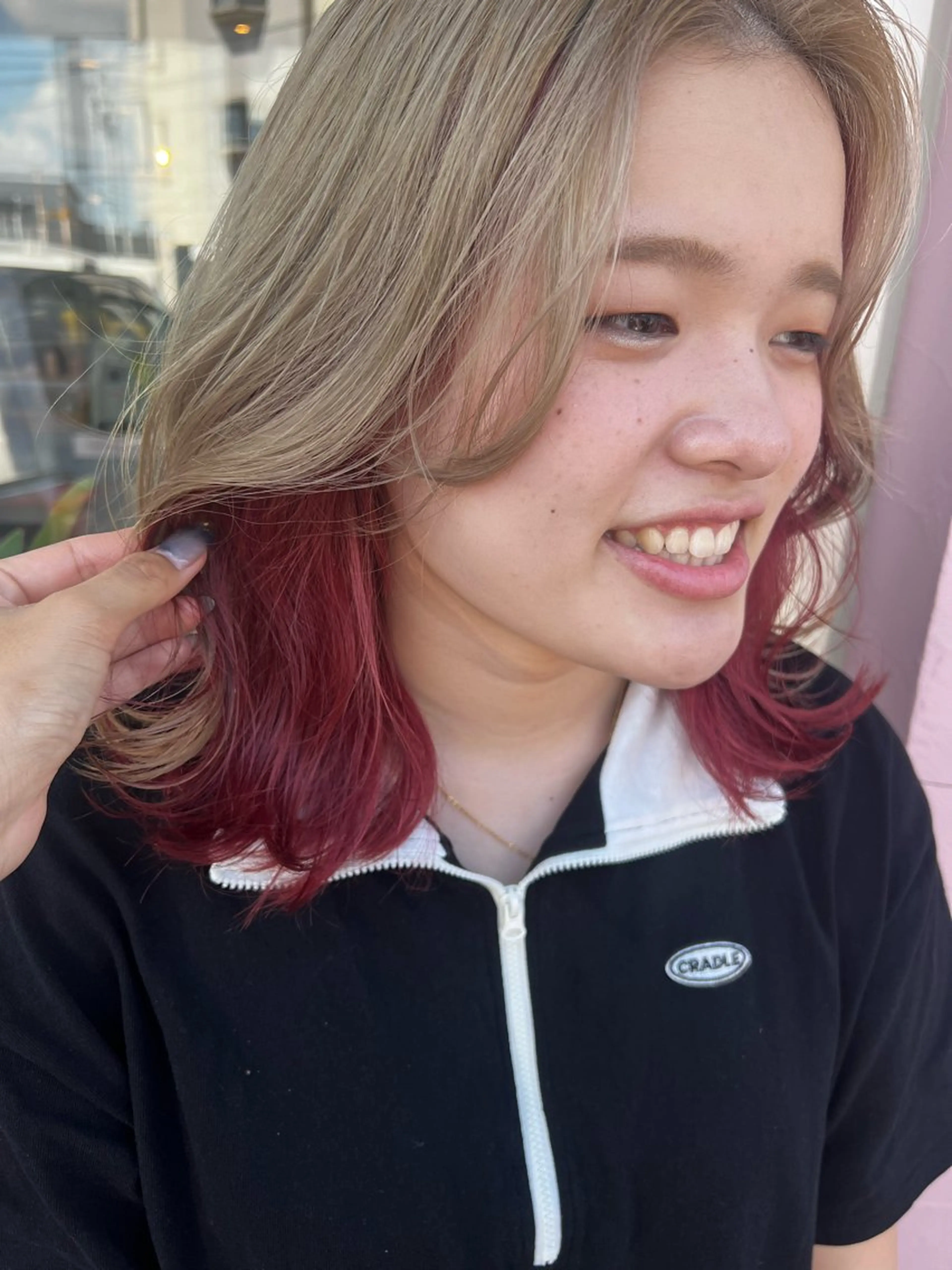 ミディアム カラー アッシュ 黒髪 ブリーチ ブルーカラー ブルーブラック 🌿寄り添い型美容師 🌿yuiのヘアスタイル