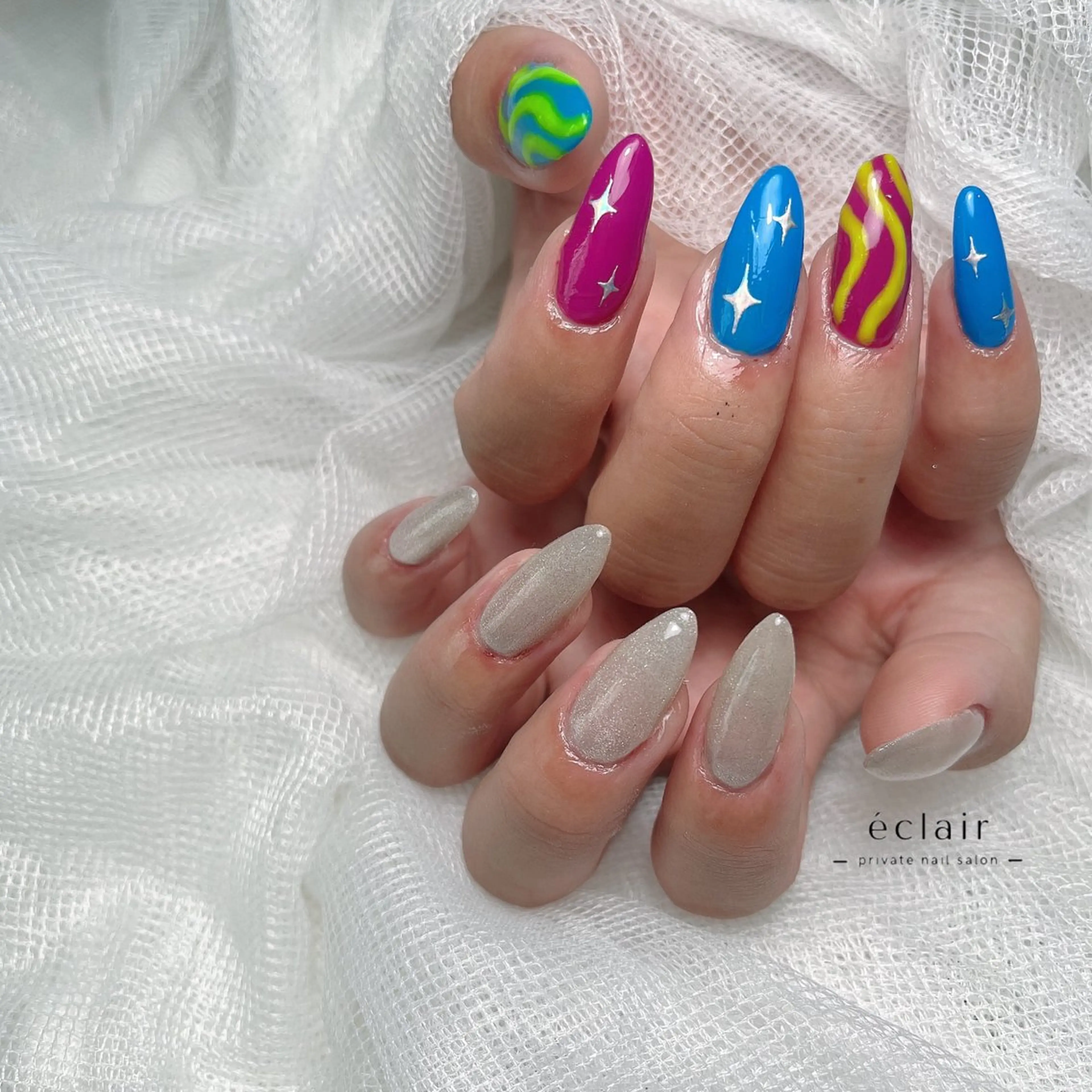 ネイル ハンドネイル - Éclair - hitomiのネイルデザイン