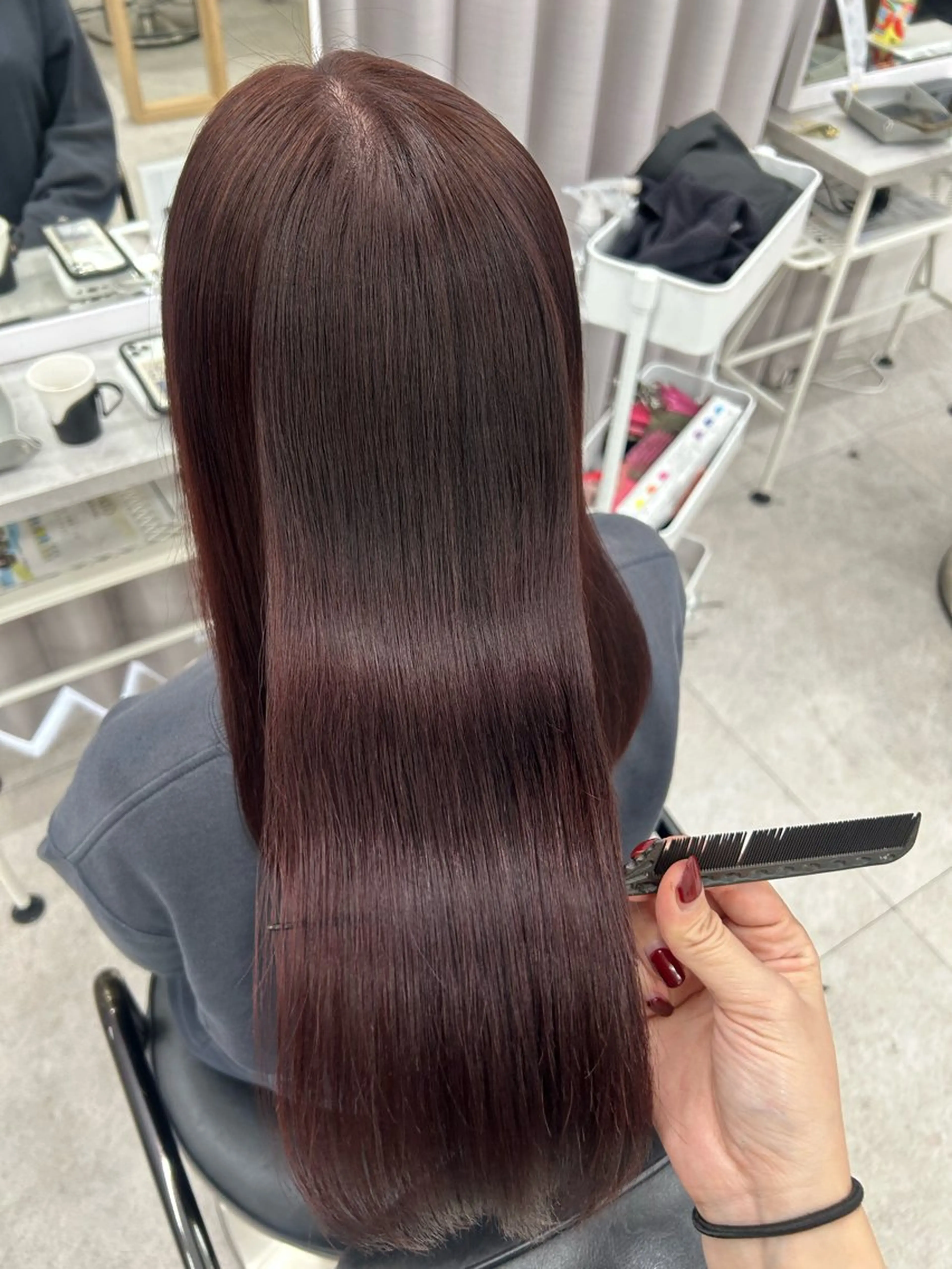 ミディアム カラー ラベンダーカラー ピンクカラー ピンクラベンダー 髪質改善/縮毛矯正 🫧RISA🎀のヘアスタイル