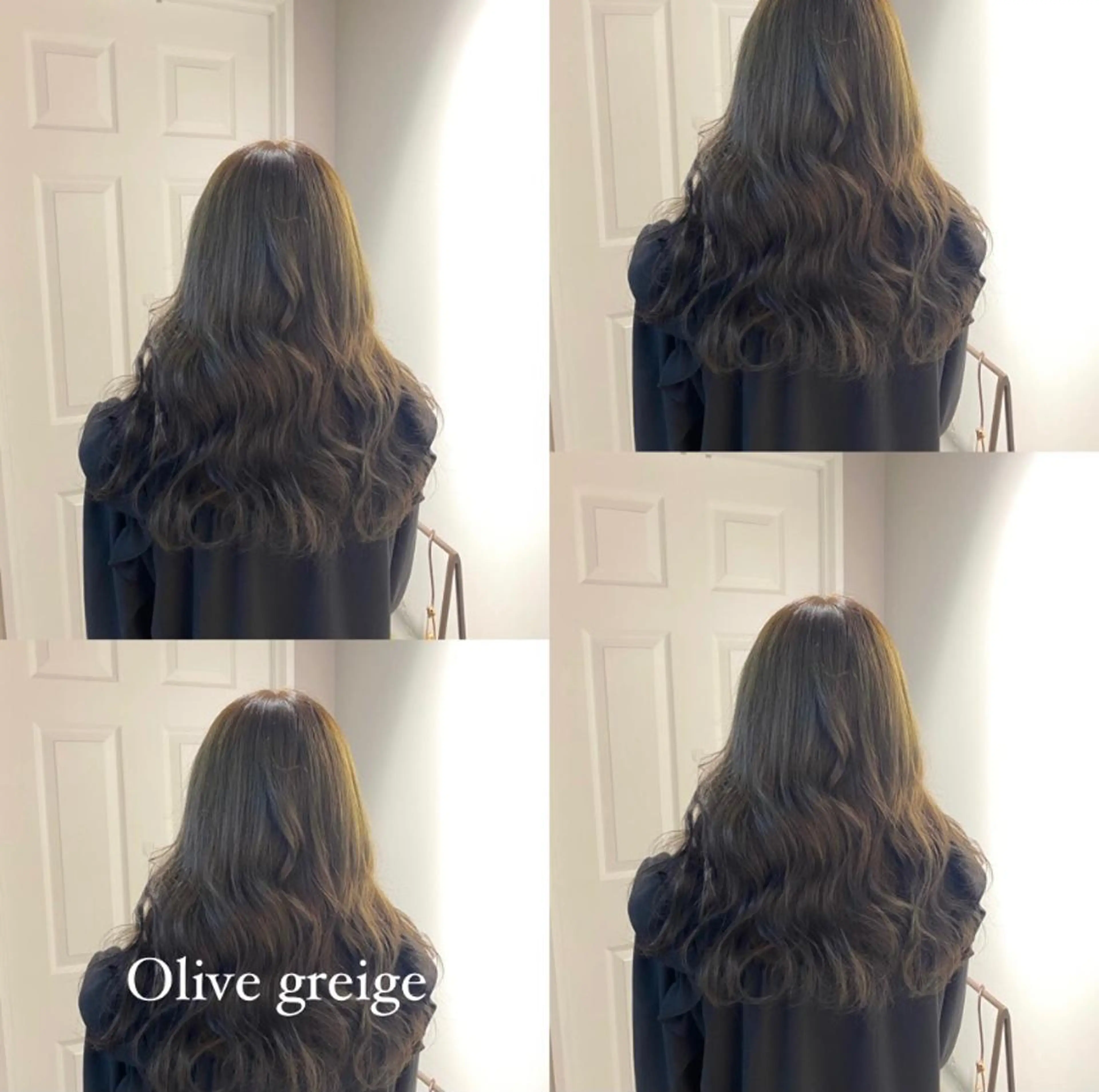 セミロング カラー ブリーチ 透明感カラー デザインカラー グレージュ ブリーチなしカラー RIYA❤︎ Aujuaソムリエのヘアスタイル