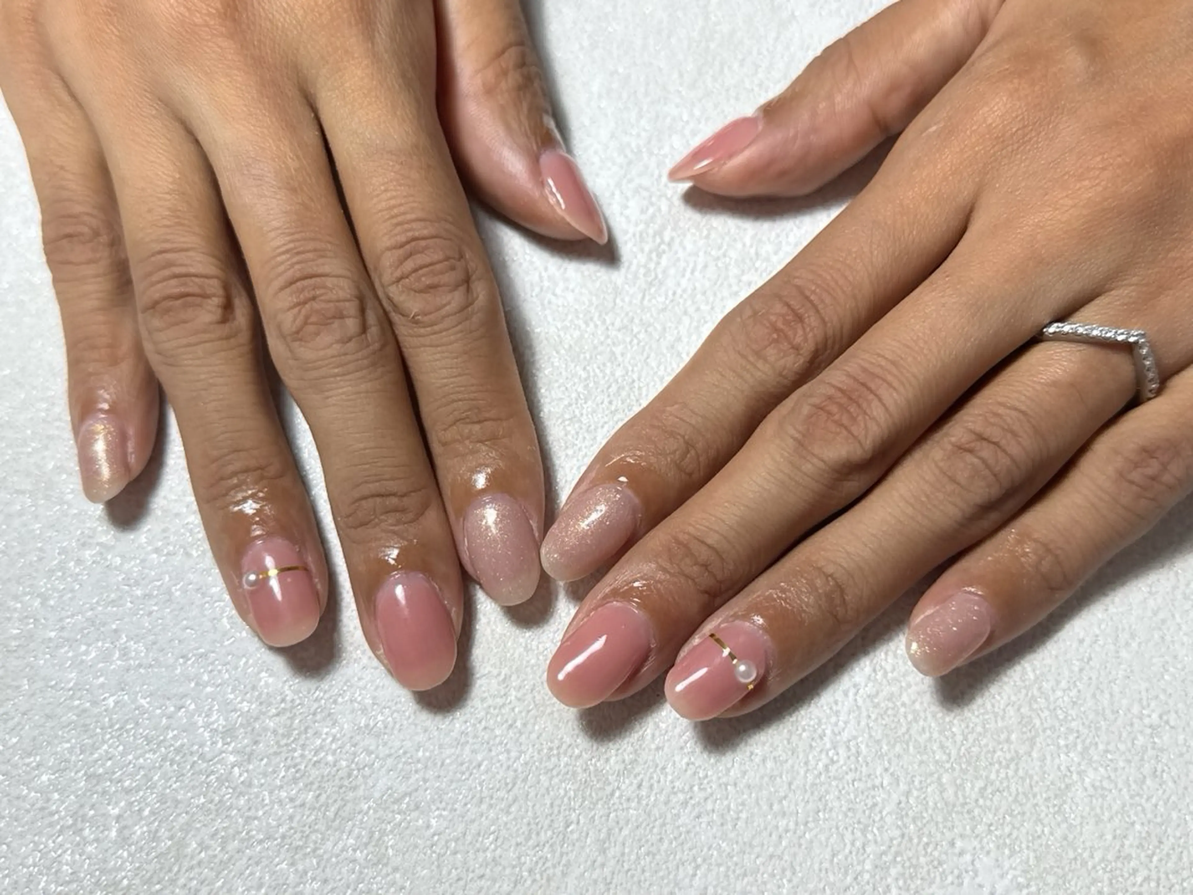 ネイル オーロラネイル フットネイル フレンチネイル ジェルネイル マグネットネイル ハンドネイル Mogu nail 二子玉川のネイルデザイン