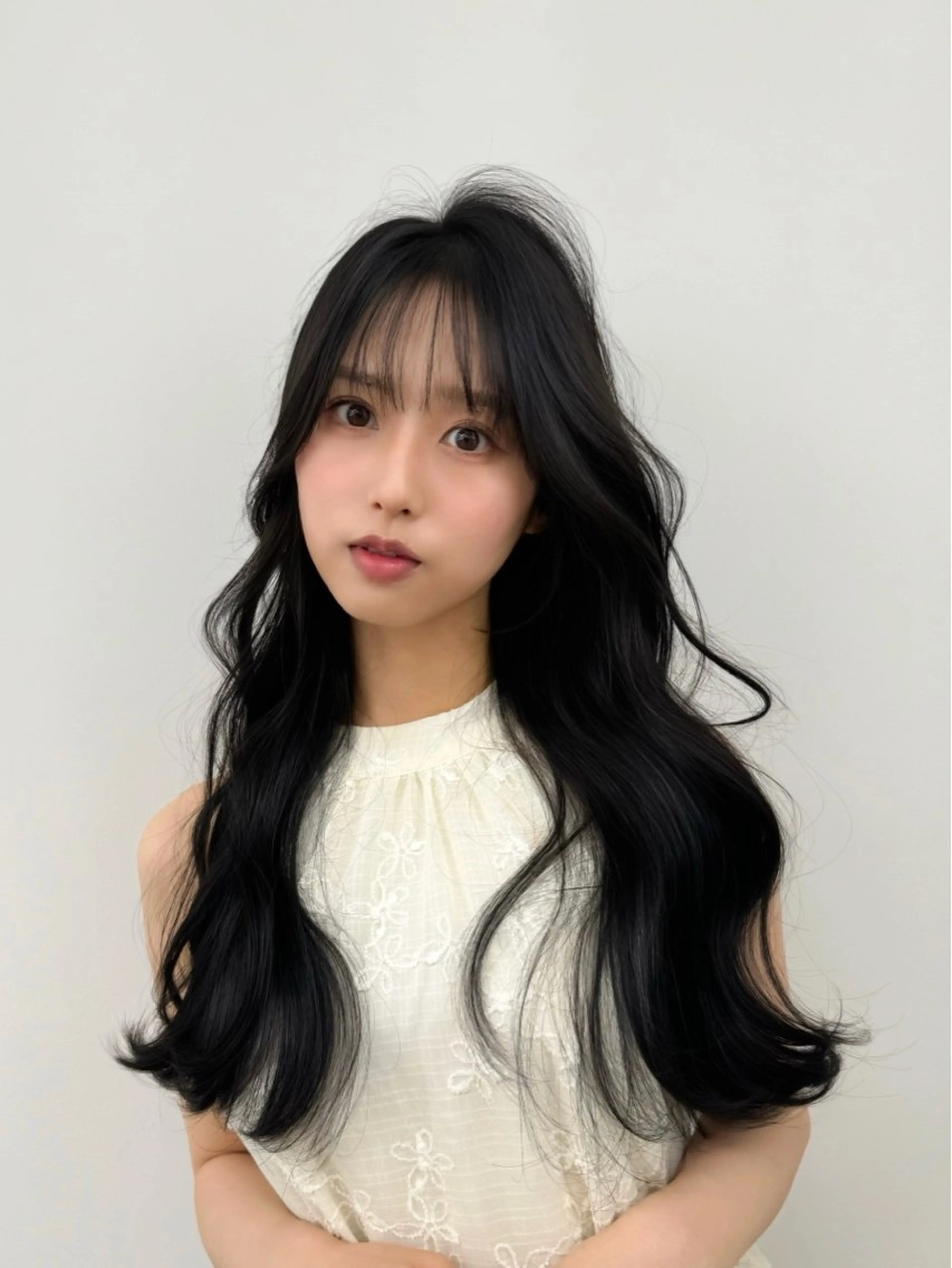 ロング カラー カット トリートメント 顔まわりの神様✨ 透明感カラー藤嶋秀幸のヘアスタイル