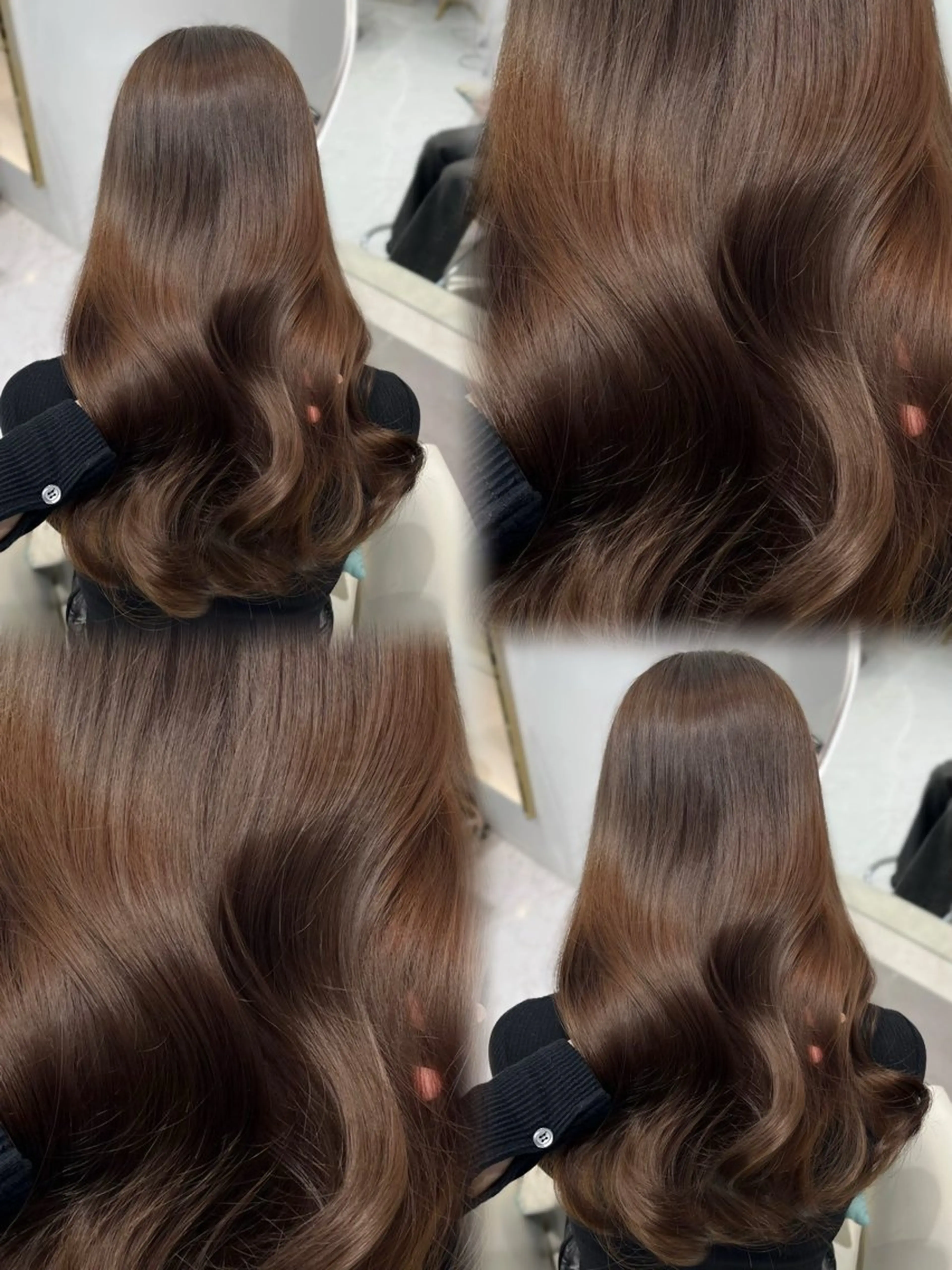 ロング カラー ブラウンカラー チョコレートブラウン 透明感カラー くびれヘア 韓国風ヘア カット ヘアカラー トリートメント 名古屋/透明感カラー /韓国ヘア/高木梨帆のヘアスタイル