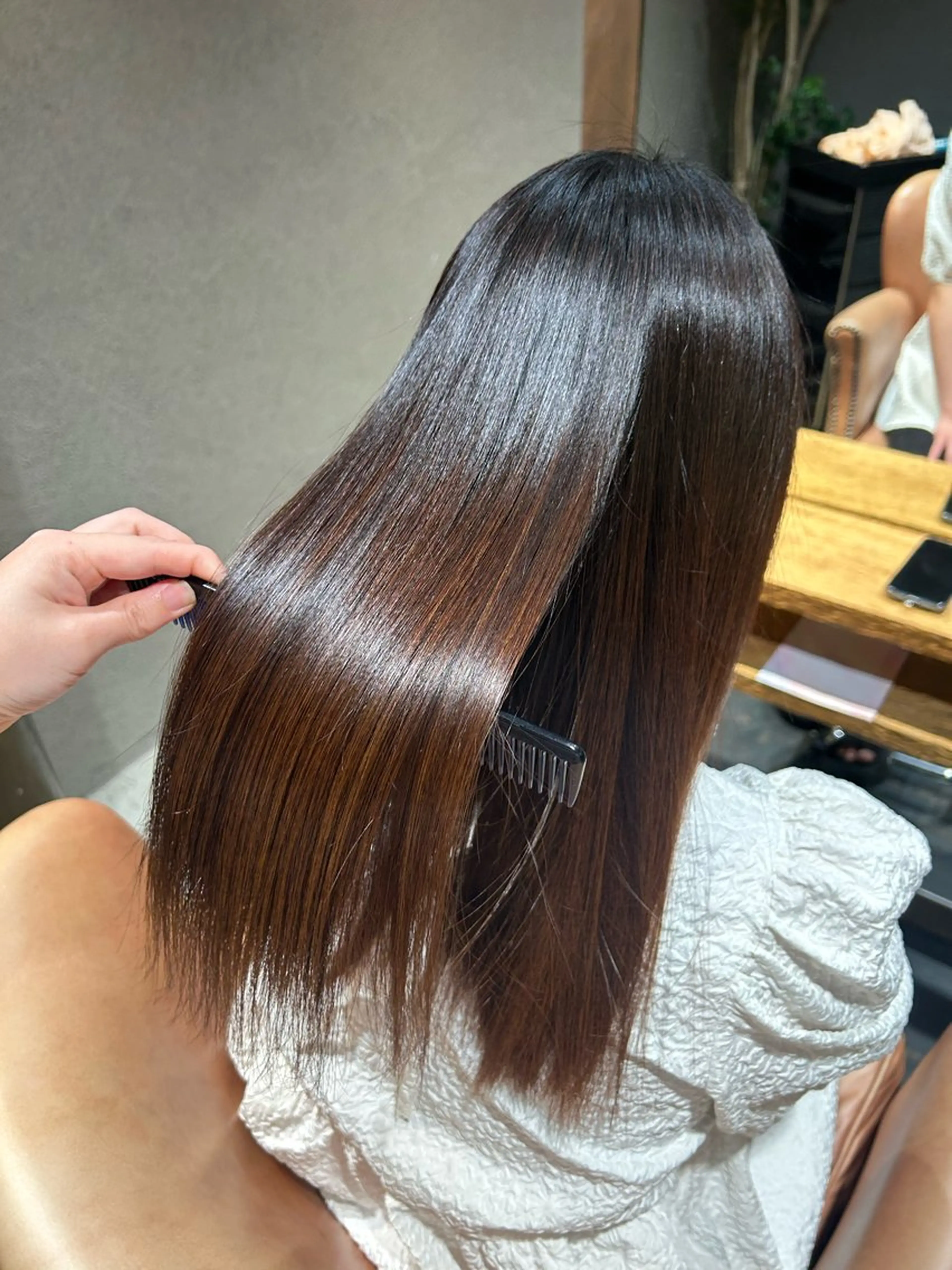 ロング 縮毛矯正 トリートメント 畑中 希望のヘアスタイル