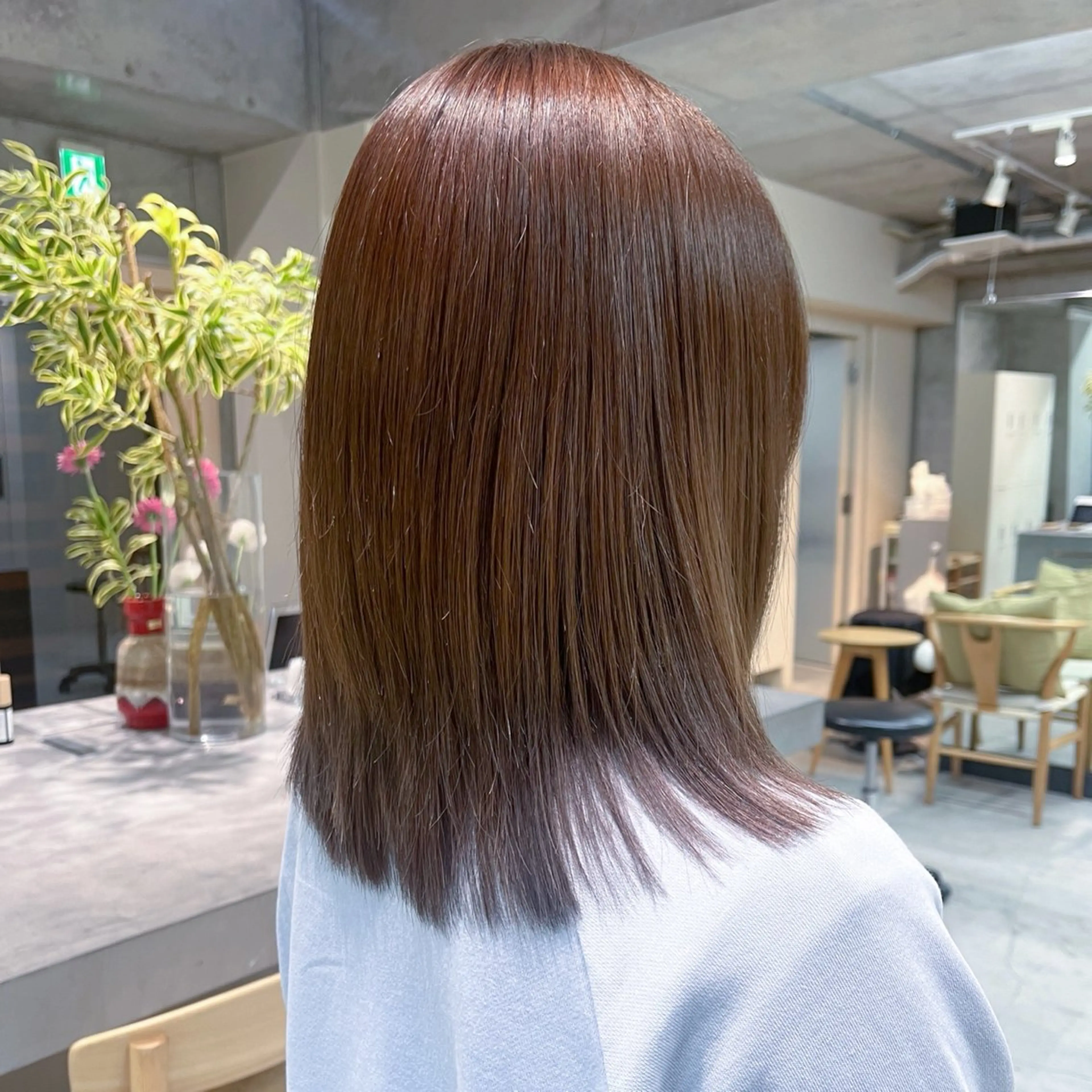 セミロング カラー アイブロウモデル 募集中🍒/北爪まゆのヘアスタイル