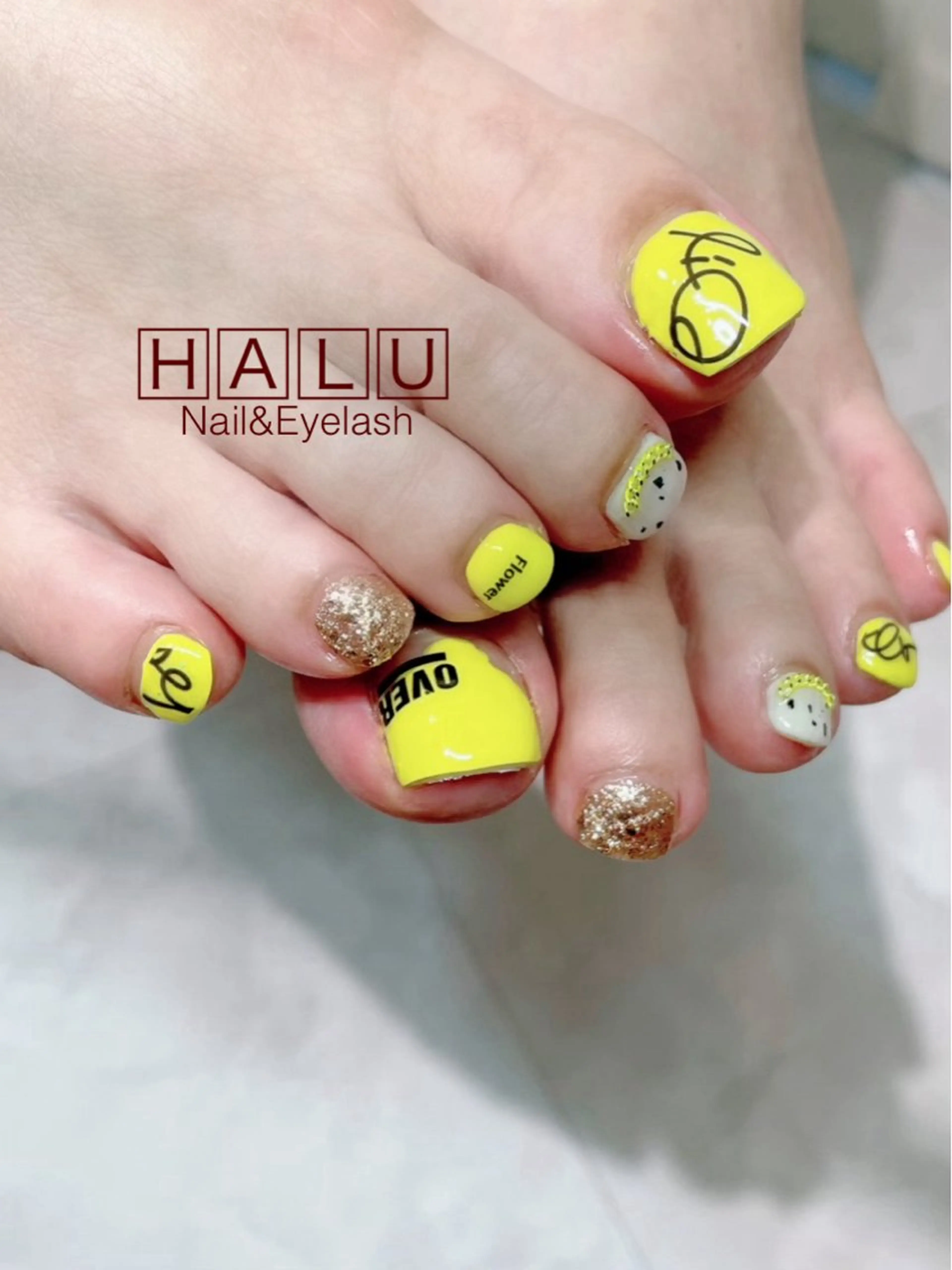 ネイル 黄色 HALU ハルのネイルデザイン