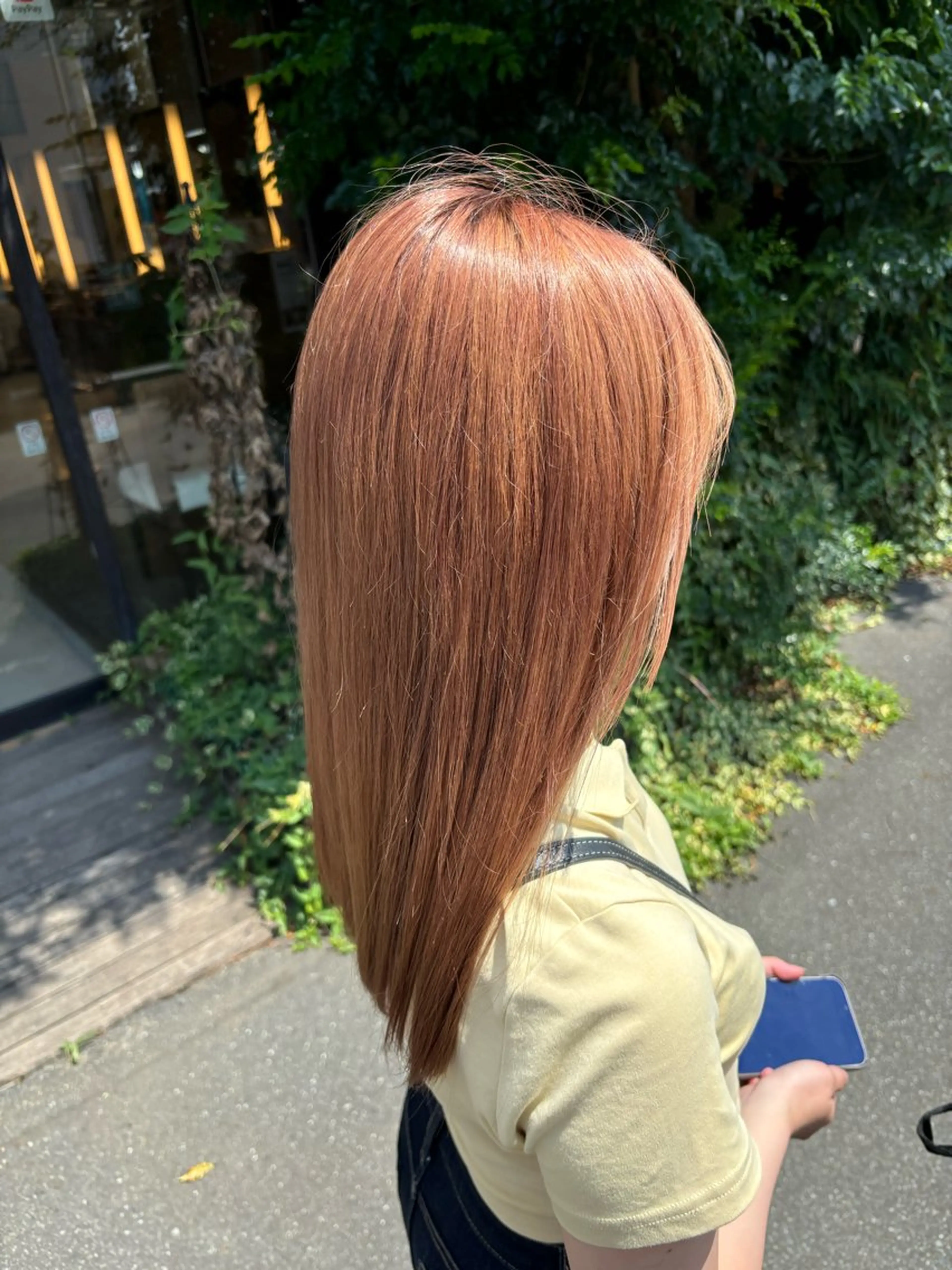 ロング カラー ブリーチ オレンジ ☾·̩͙⋆ しおり🫧 ͛.*のヘアスタイル