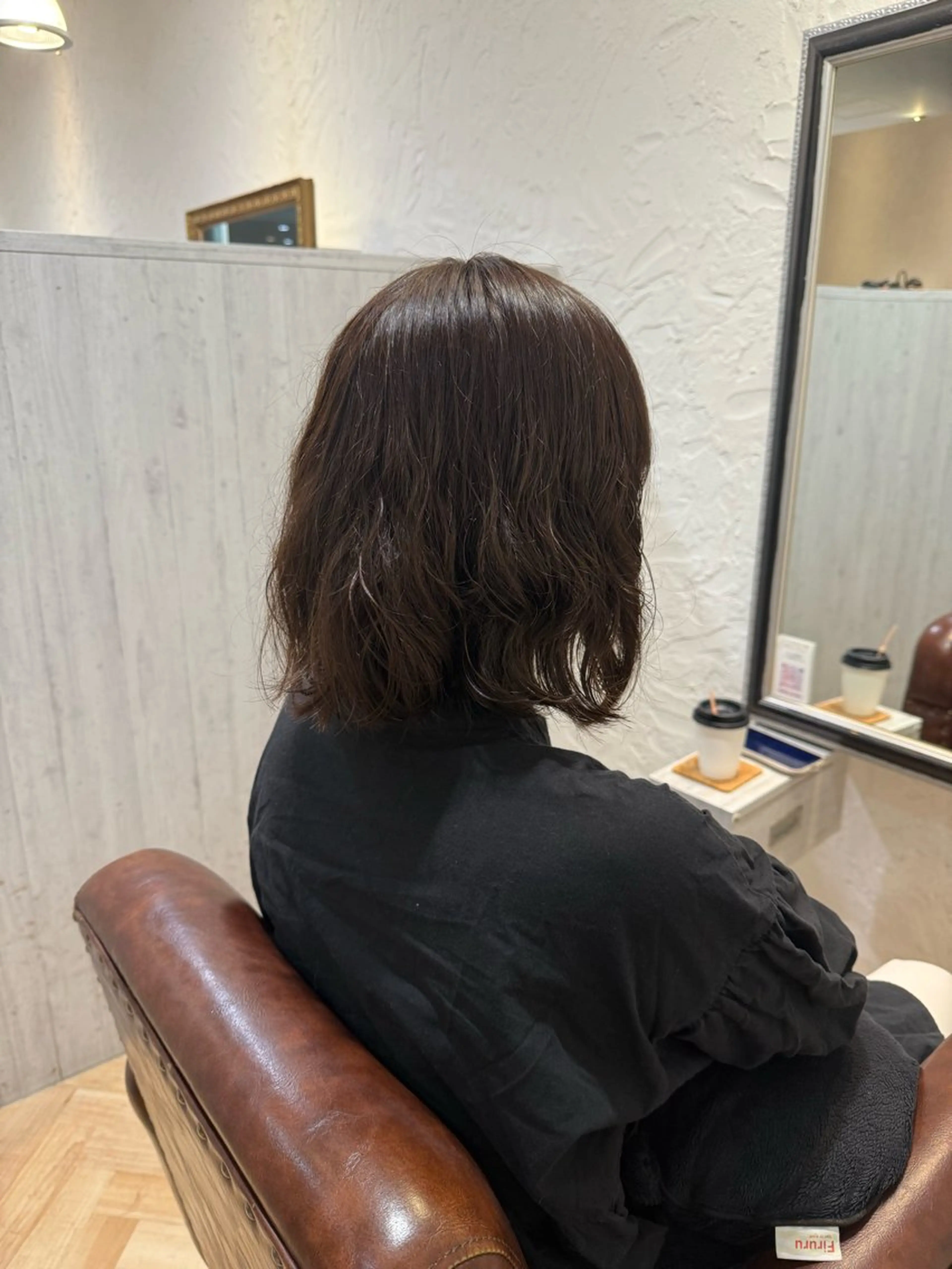 ミディアム カラー 切りっぱなしボブ アッシュ ボブ hair salon  CAMON.所属・仙台/camon/ airiのヘアスタイル