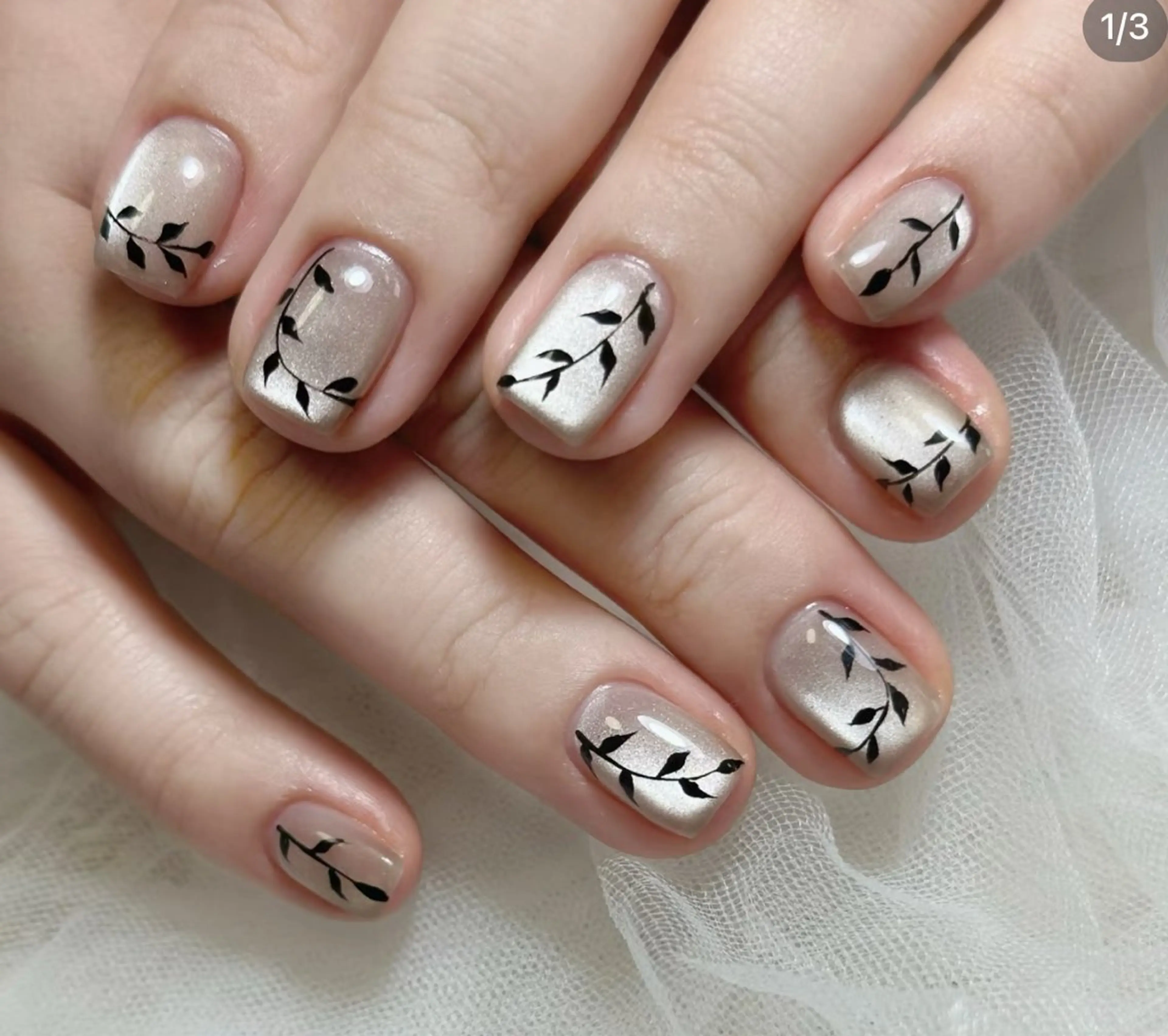 ネイル アートネイル オーロラネイル チークネイル フレンチネイル ガラスフレンチ 🎀🎀YooLi Nail Salonのネイルデザイン