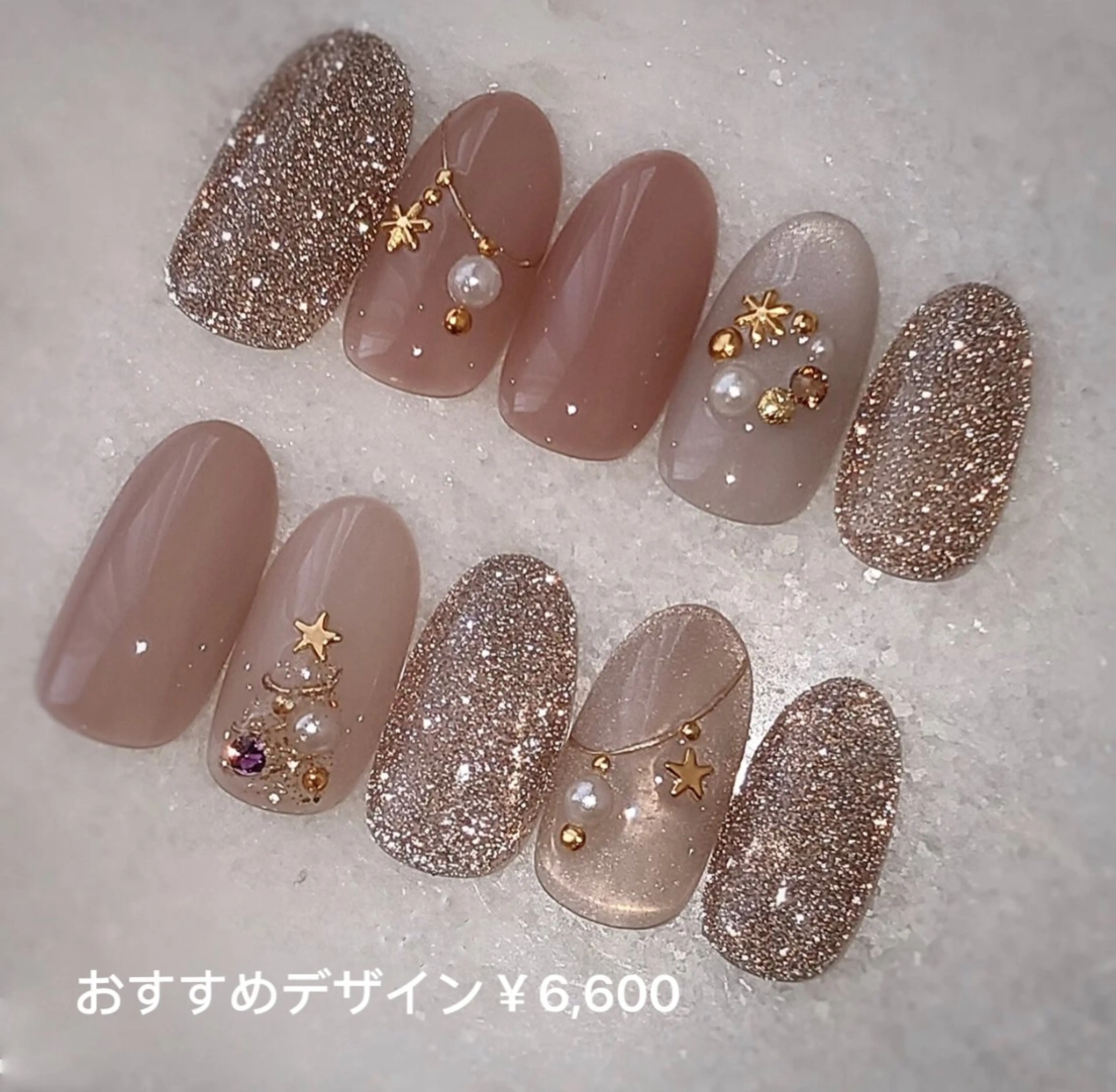 ネイル 冬ネイル クリスマス ラベンダー💖日暮里 ルル💖ネイルのネイルデザイン